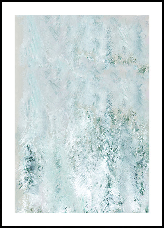Winter White Forest Scene 1 Plakat - Posterbox