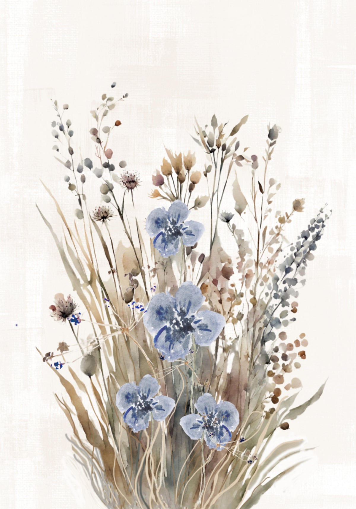Zachte aquarel wilde bloemen