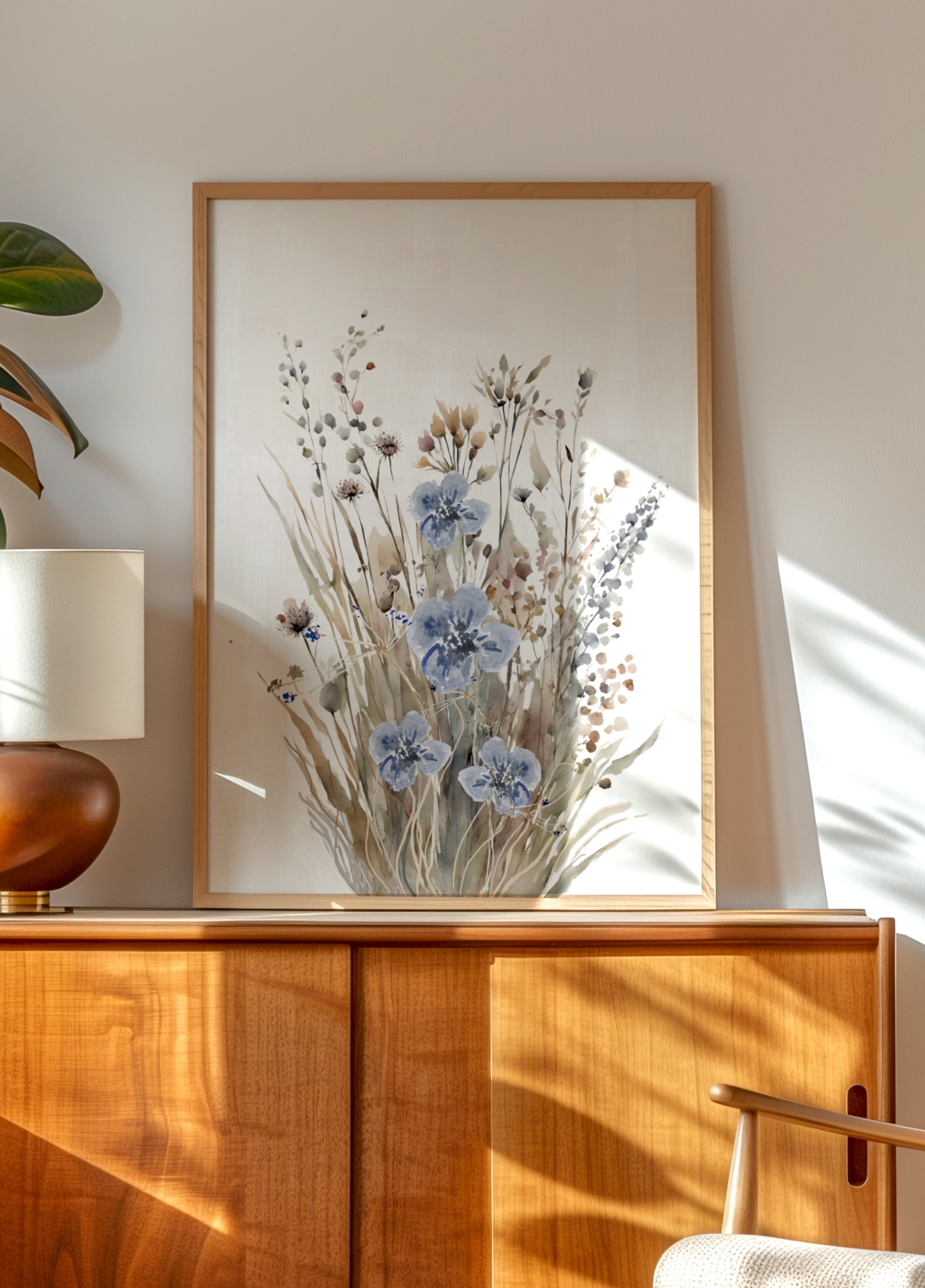 Zachte aquarel wilde bloemen