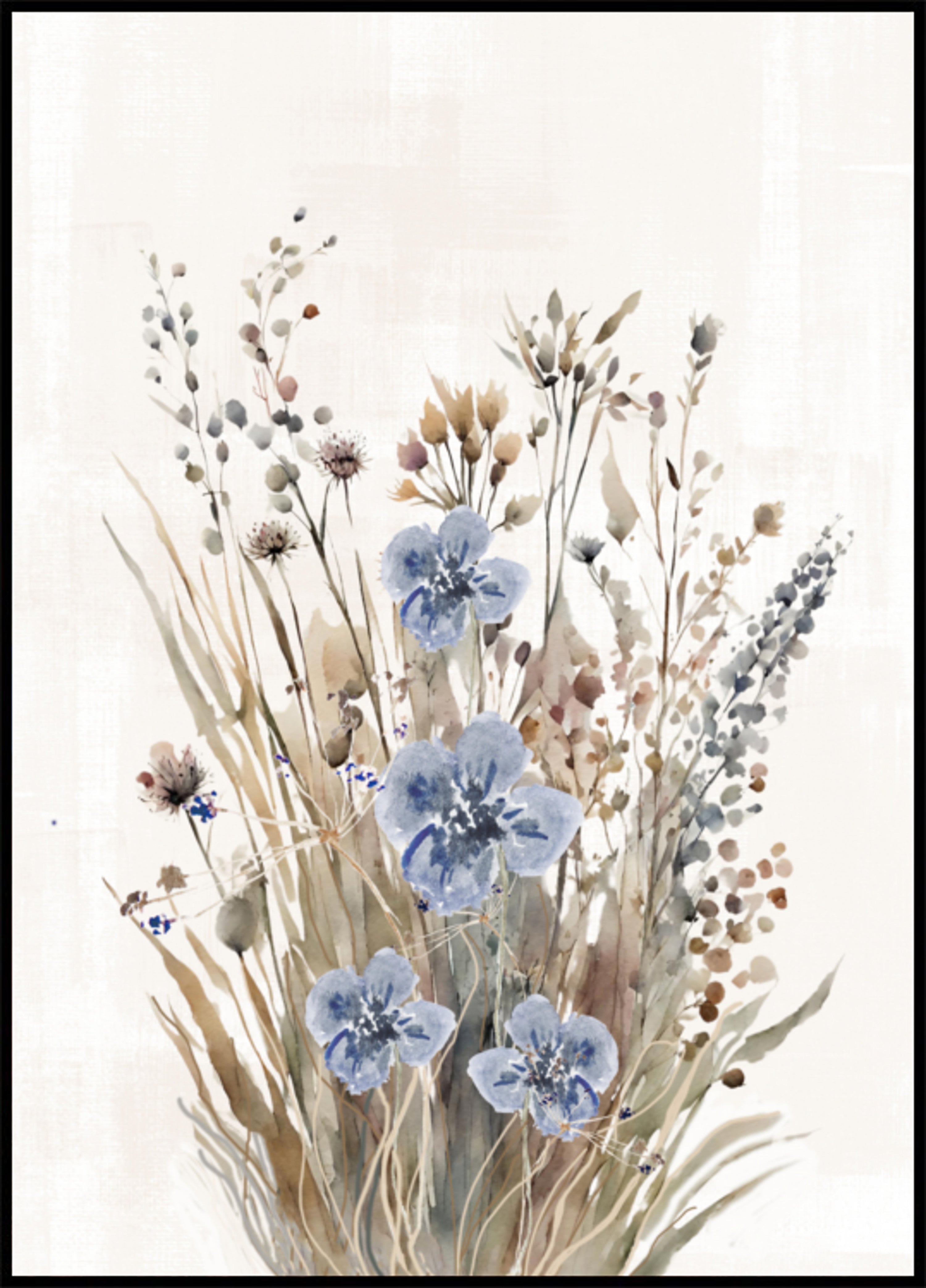 Zachte aquarel wilde bloemen