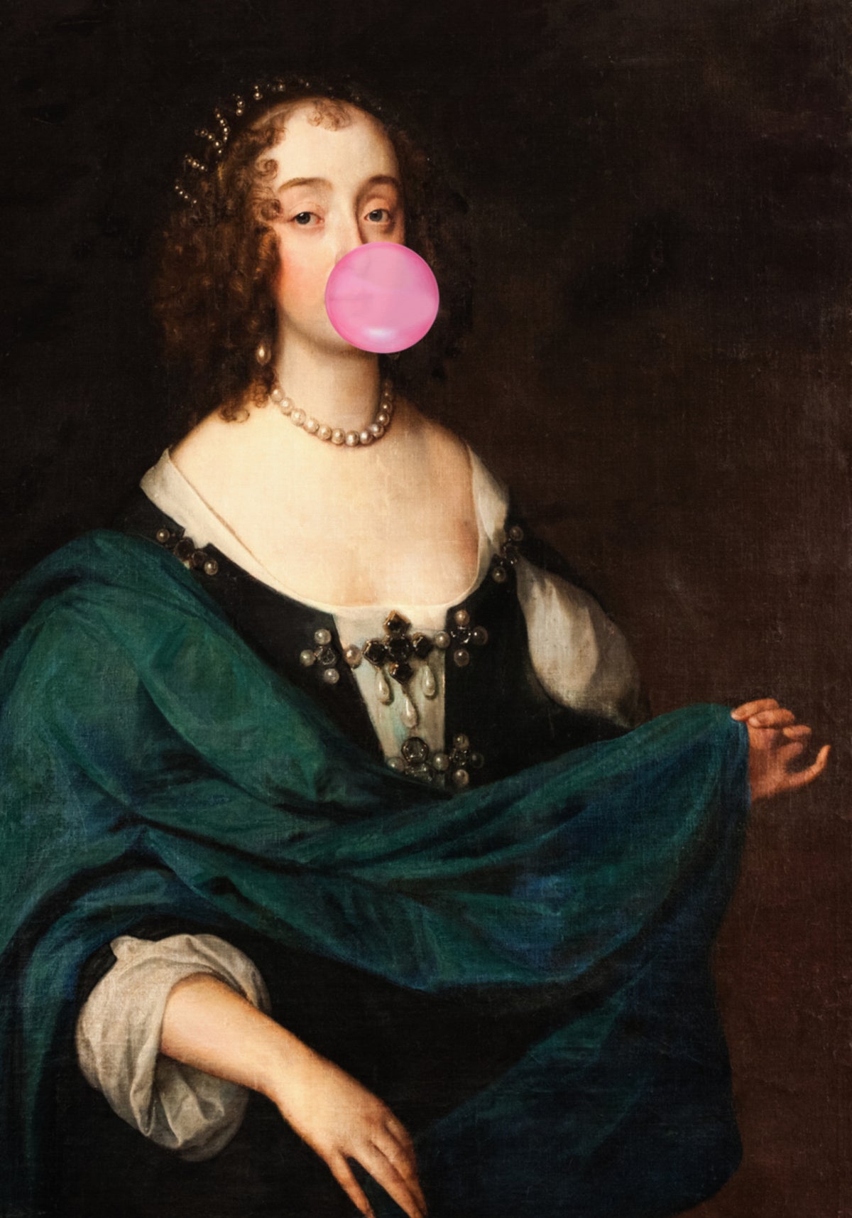 Klassiek Bubblegum-portret