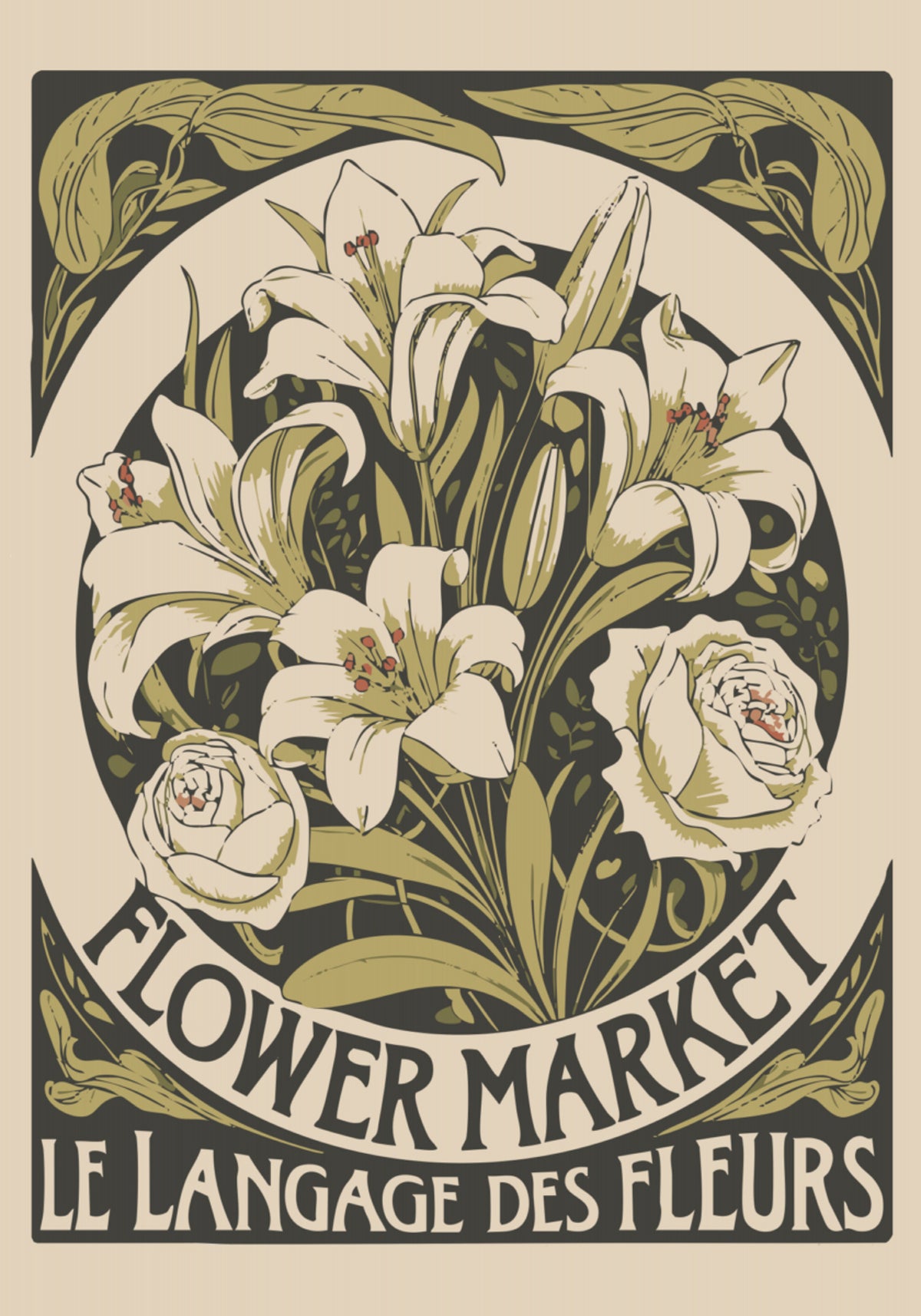 Vintage bloemenmarkt