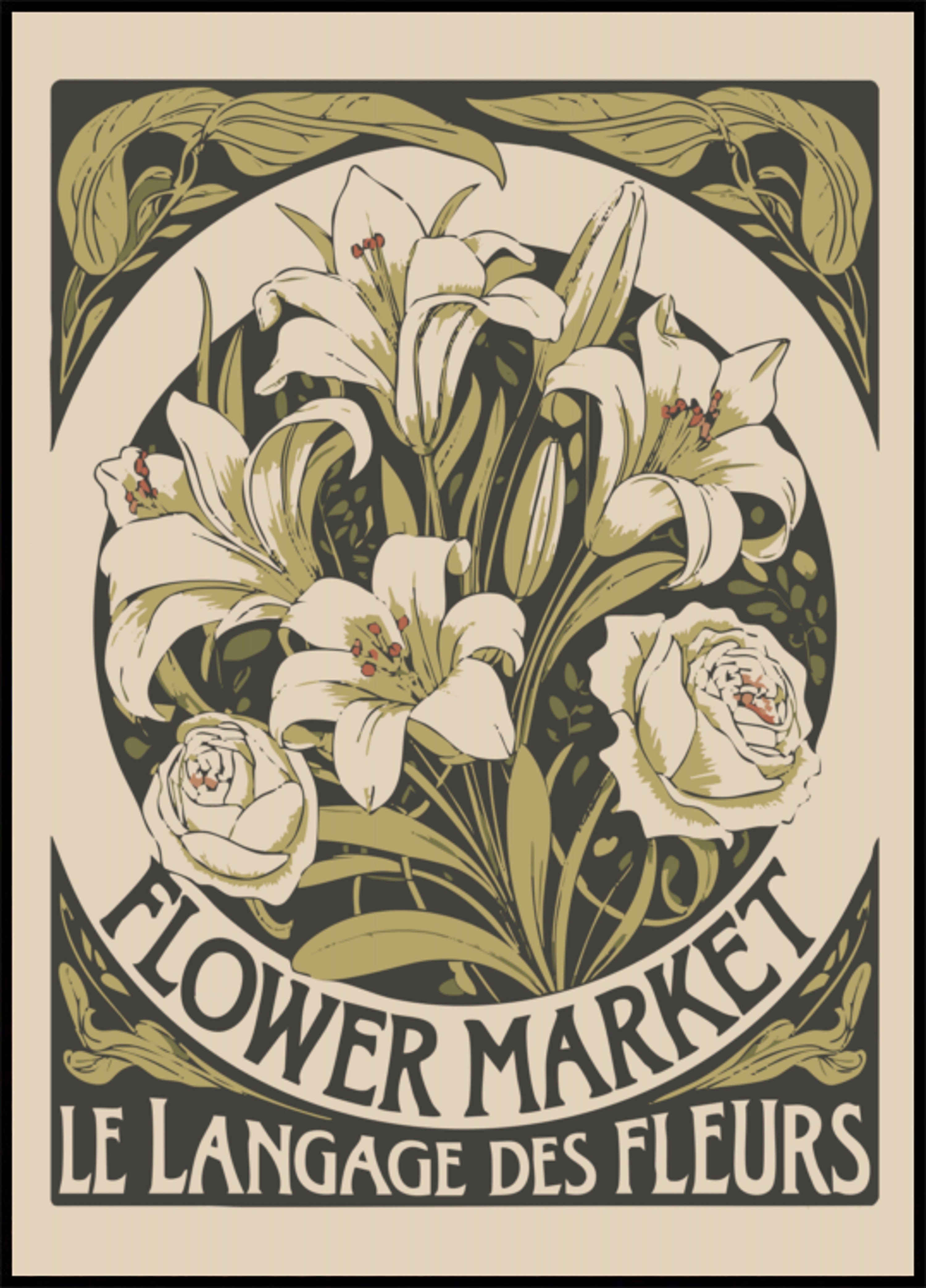Vintage bloemenmarkt