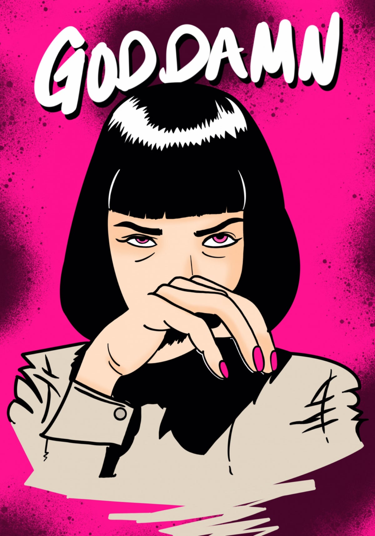 Brutale pop-art vrouw