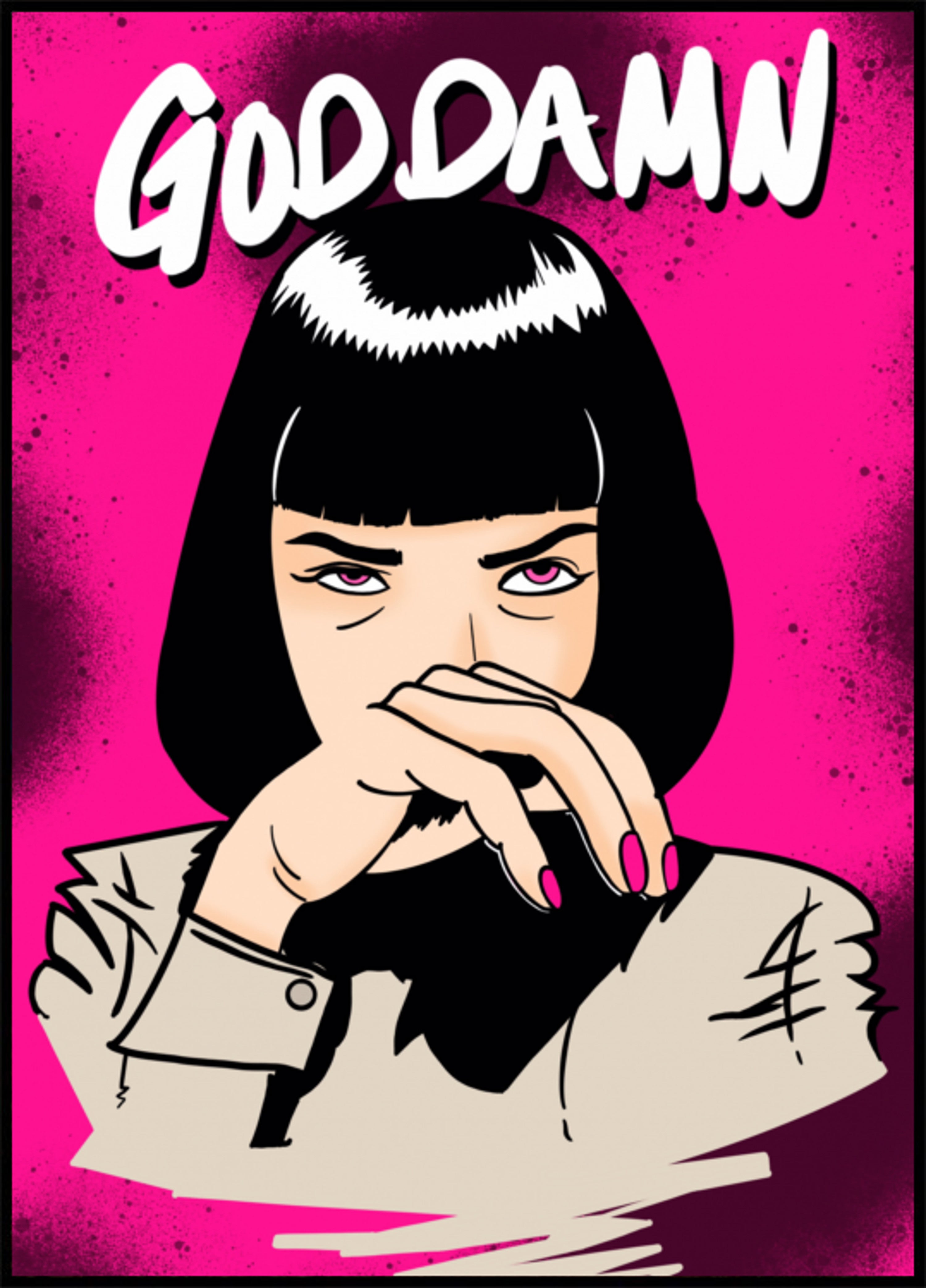 Brutale pop-art vrouw