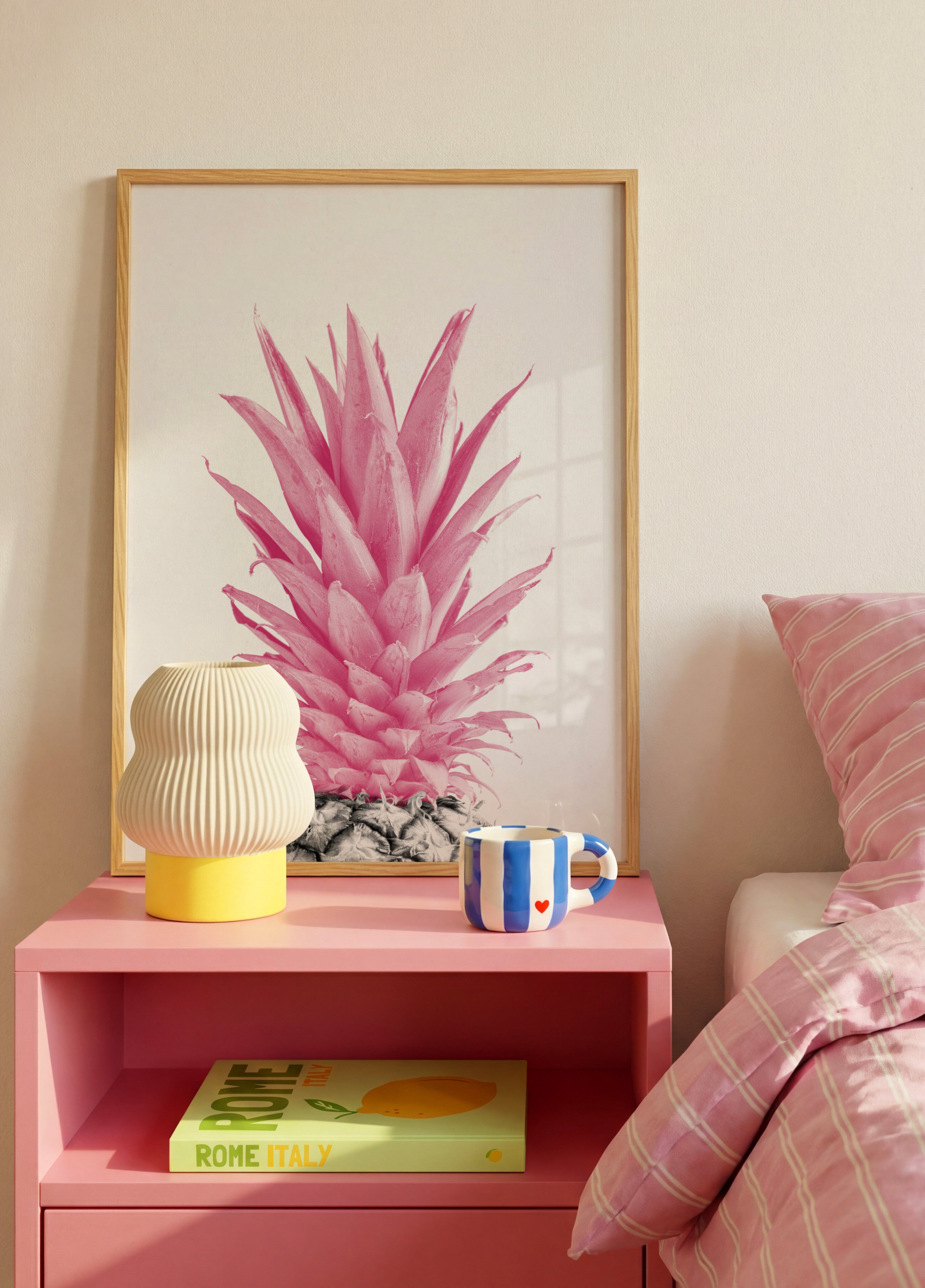 Tropische roze ananas