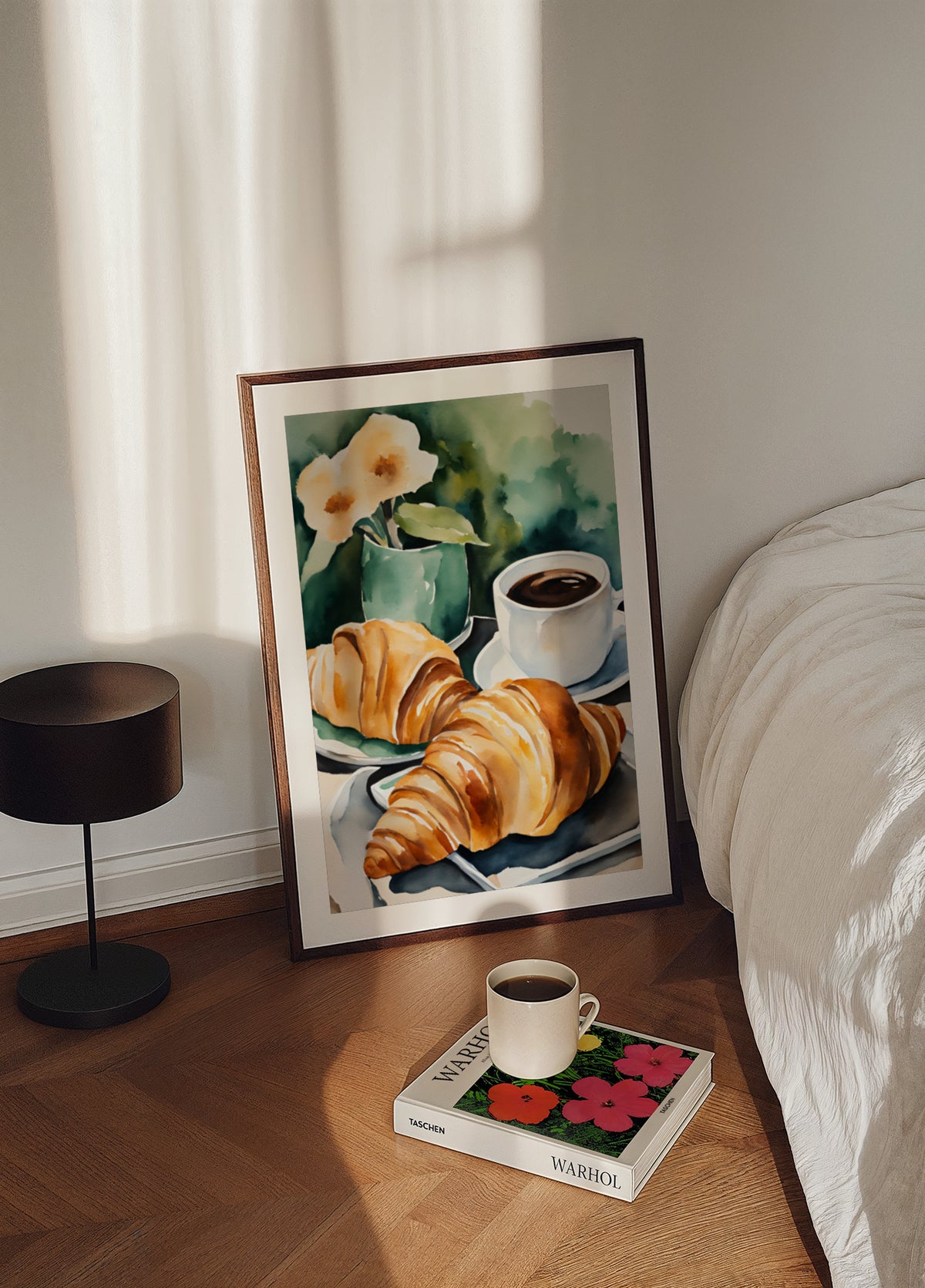 Verse croissants en koffie