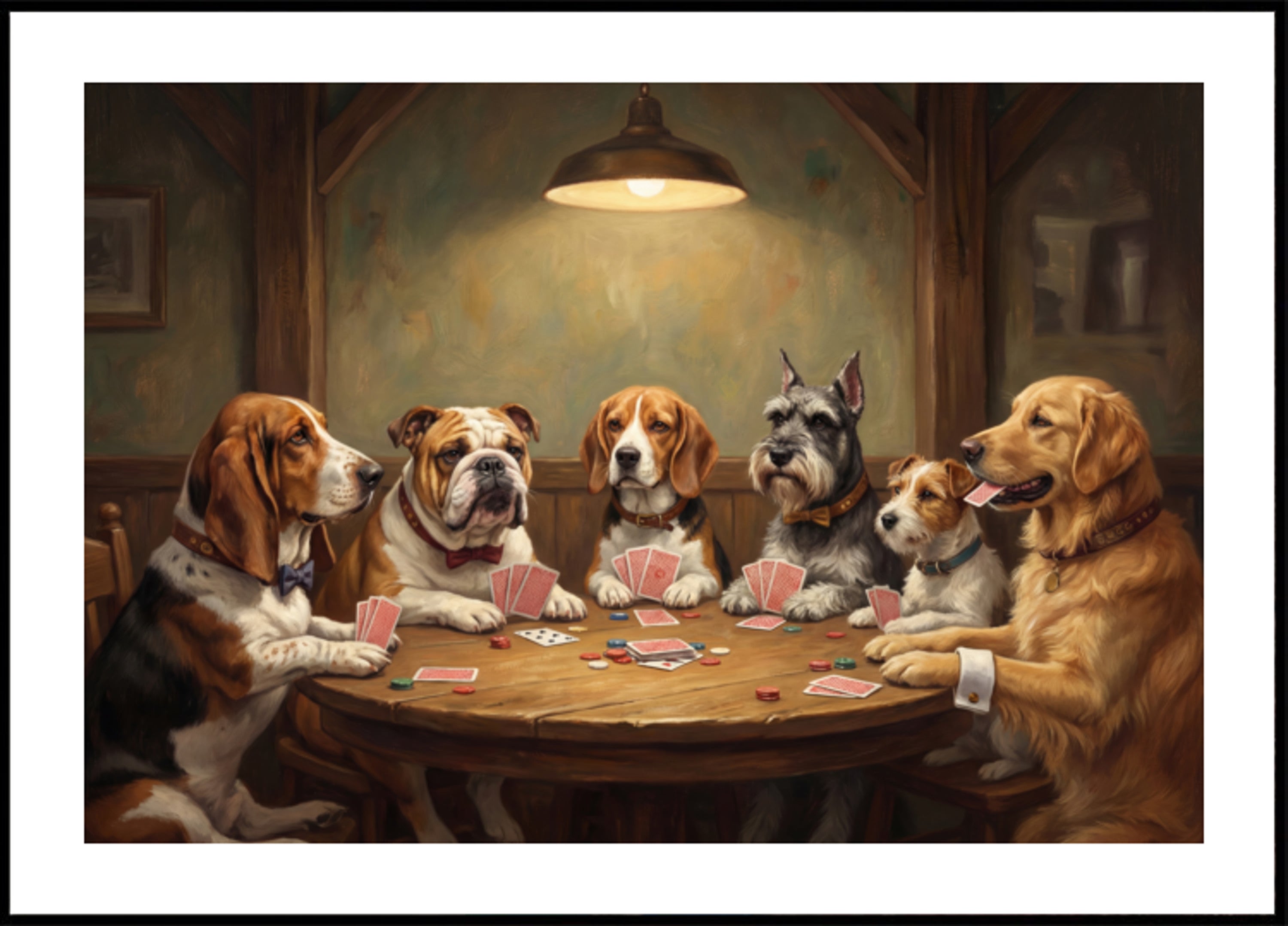 Honden die poker spelen