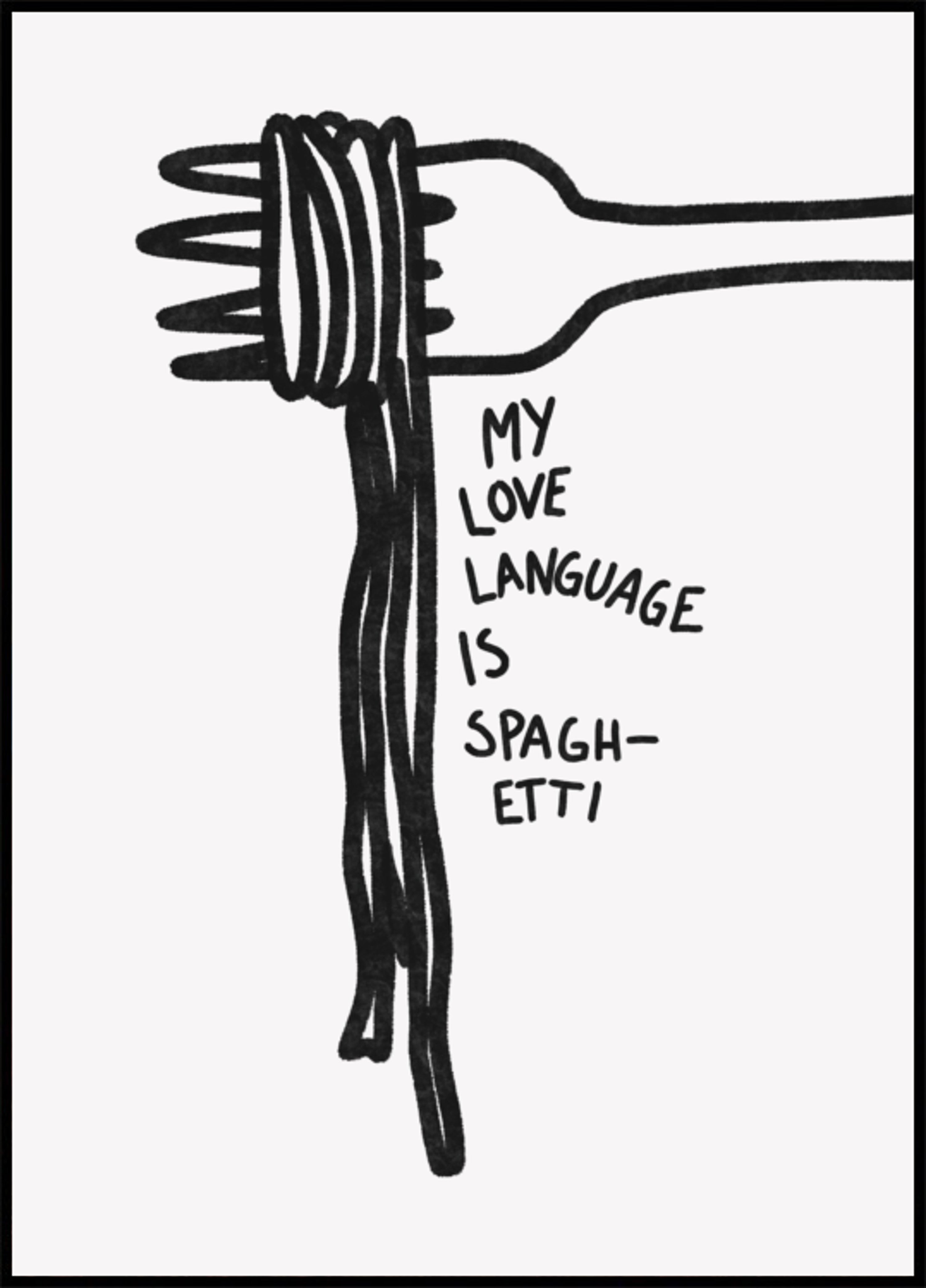 Spaghetti-liefdestaal
