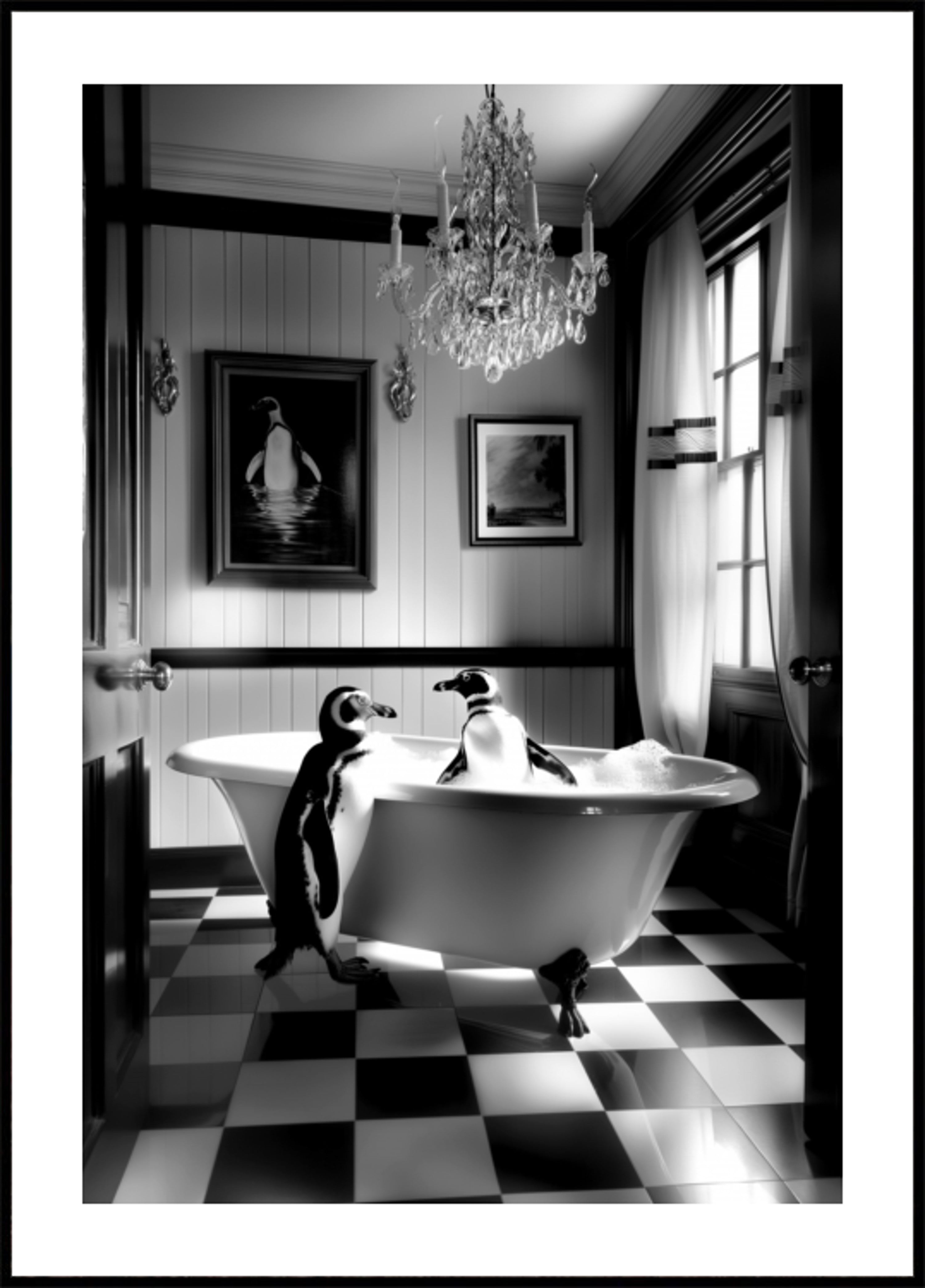 Elegant pinguïnbad