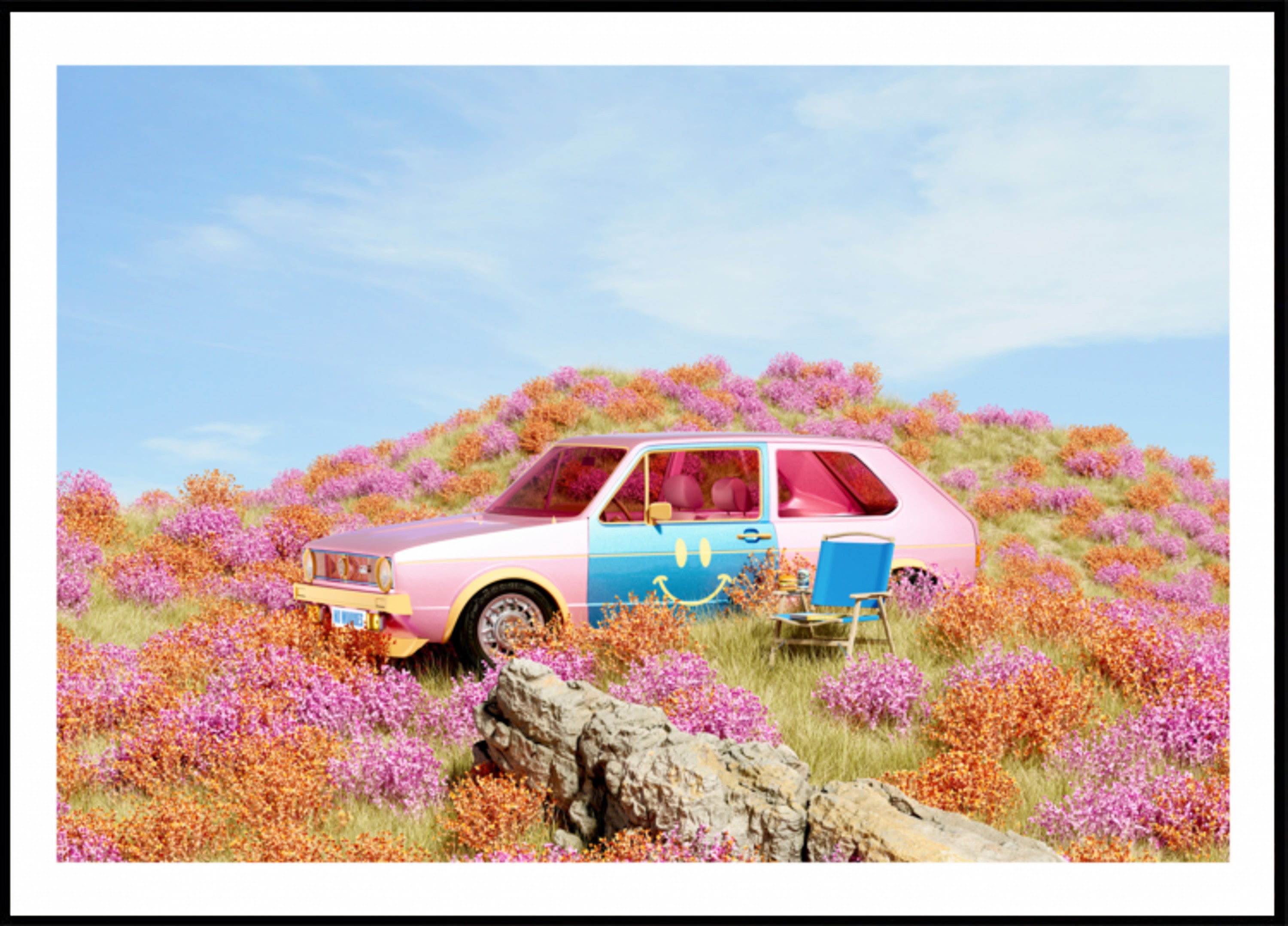 Smileyauto In Bloemen