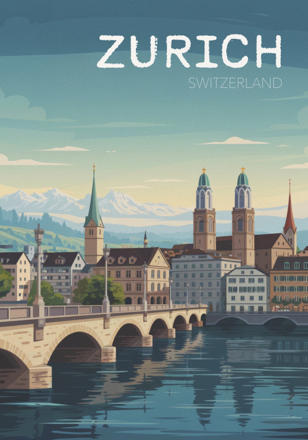 Zürich Zwitserland stadsgezicht