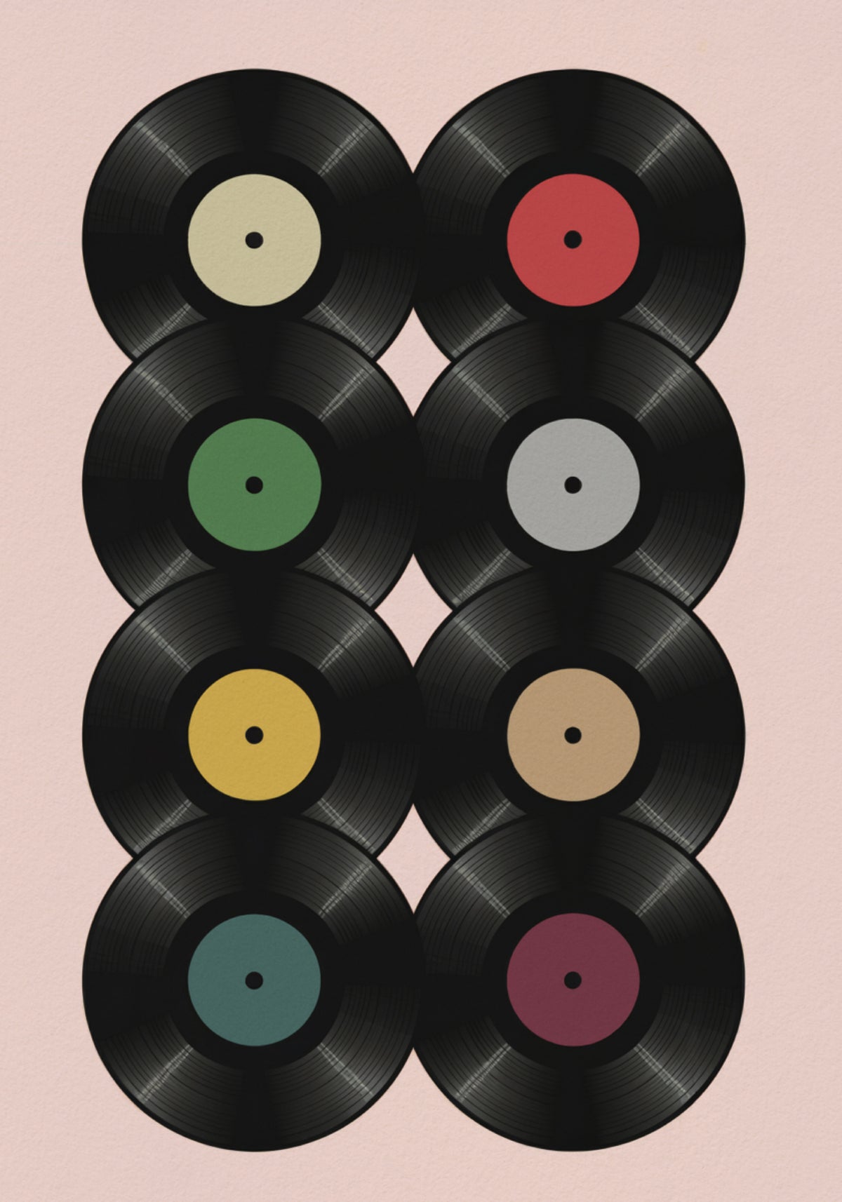 Retro platencollectie