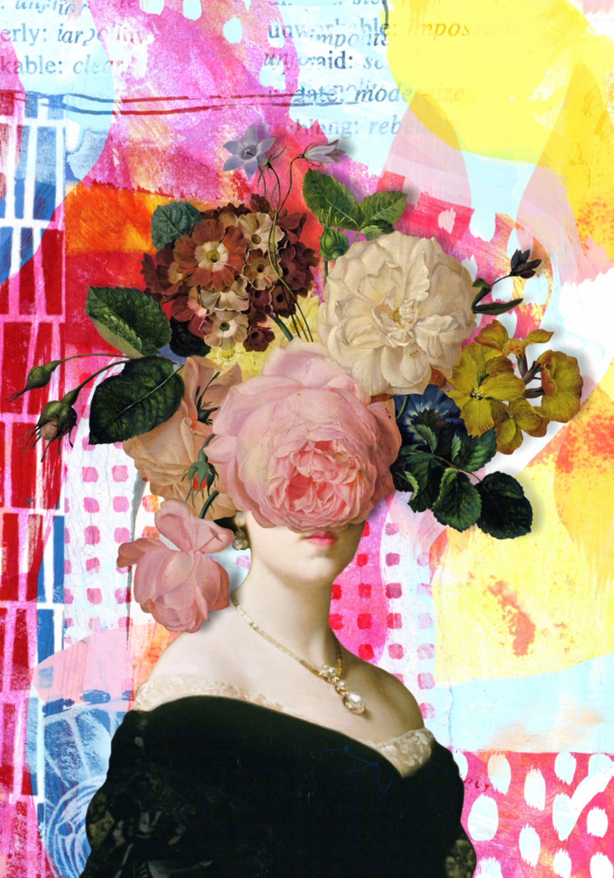 Surrealistische bloemendame