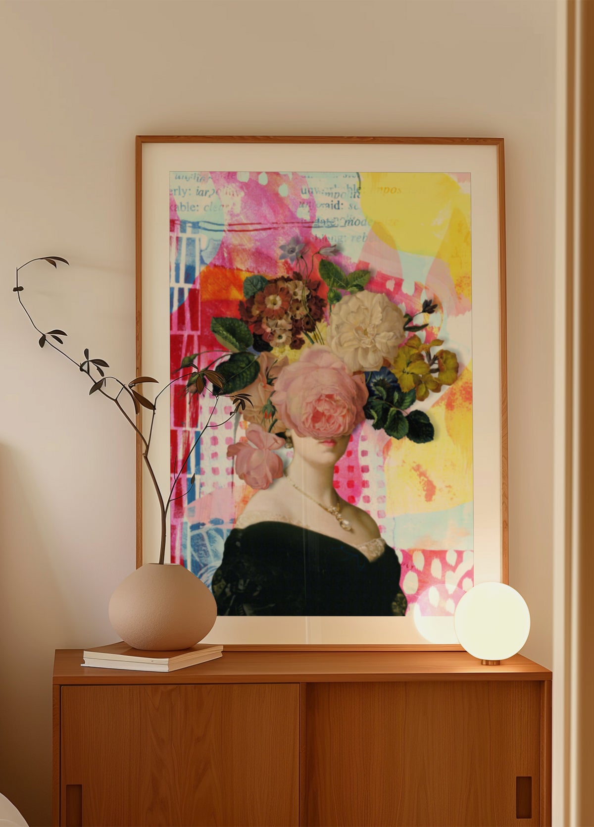 Surrealistische bloemendame