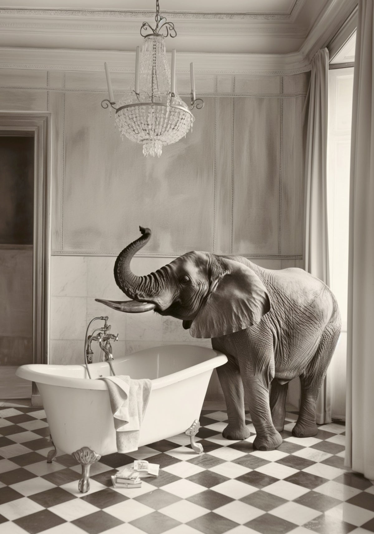 Elegante badkuip van een olifant