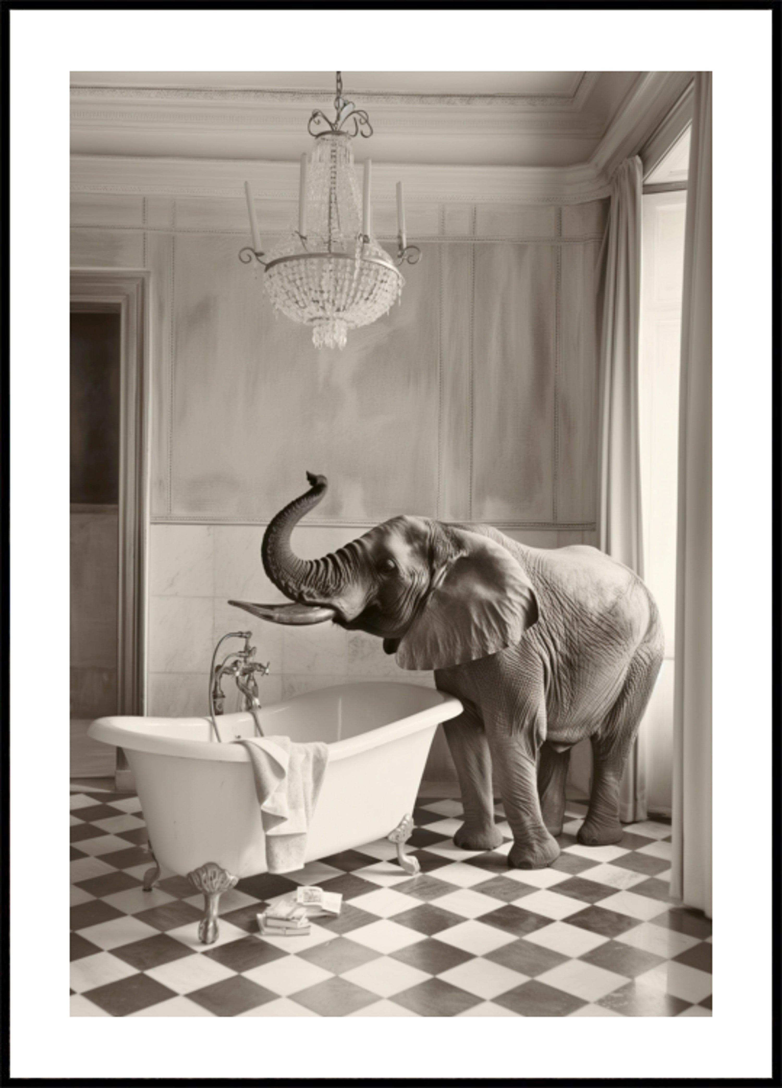 Elegante badkuip van een olifant