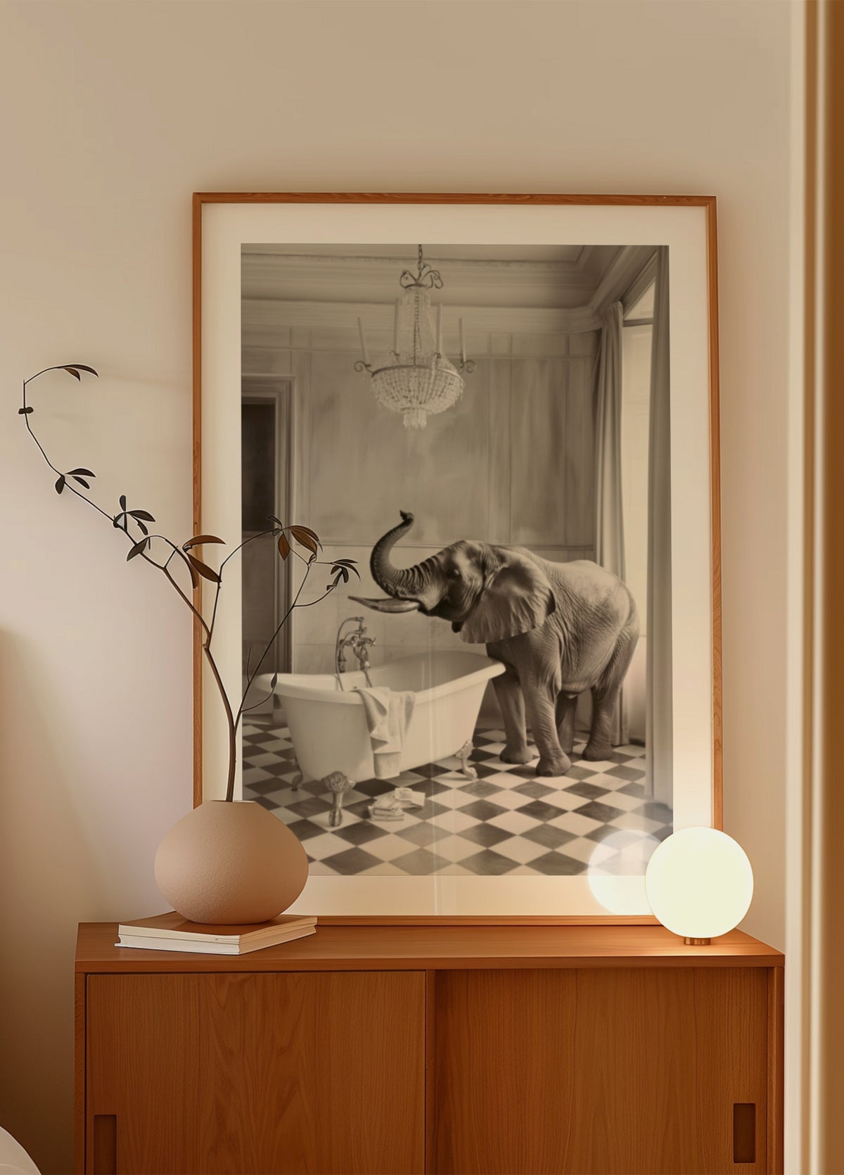 Elegante badkuip van een olifant