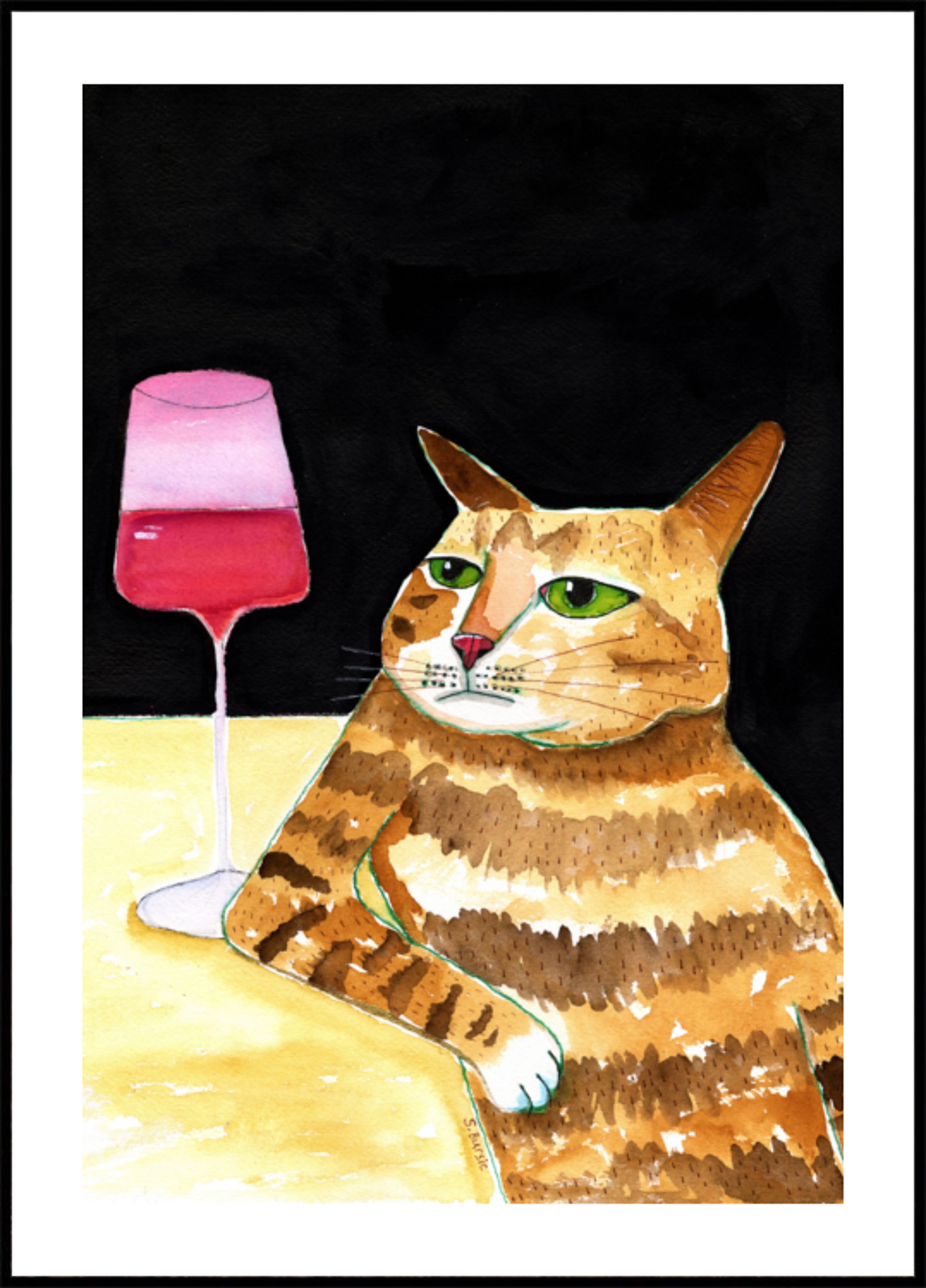 Chagrijnige kattenwijn