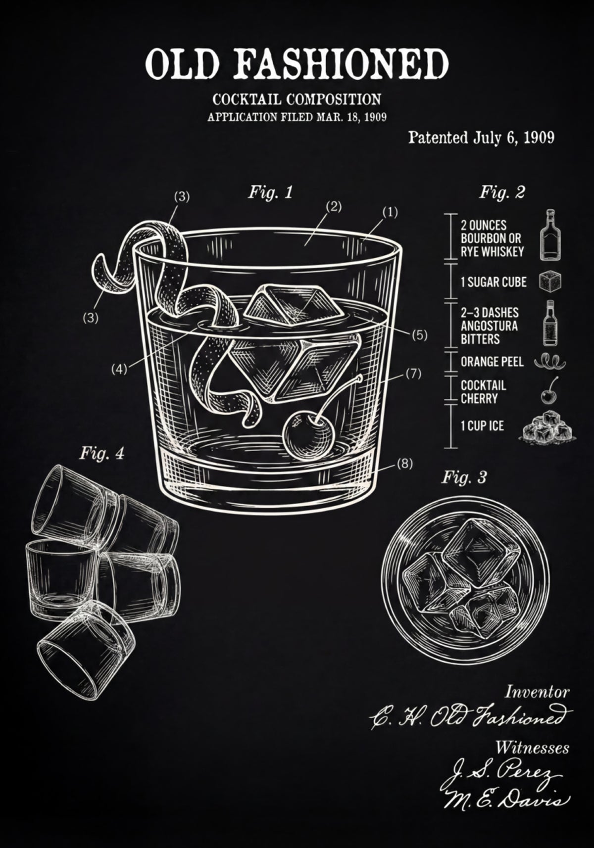 Ouderwets cocktailpatent