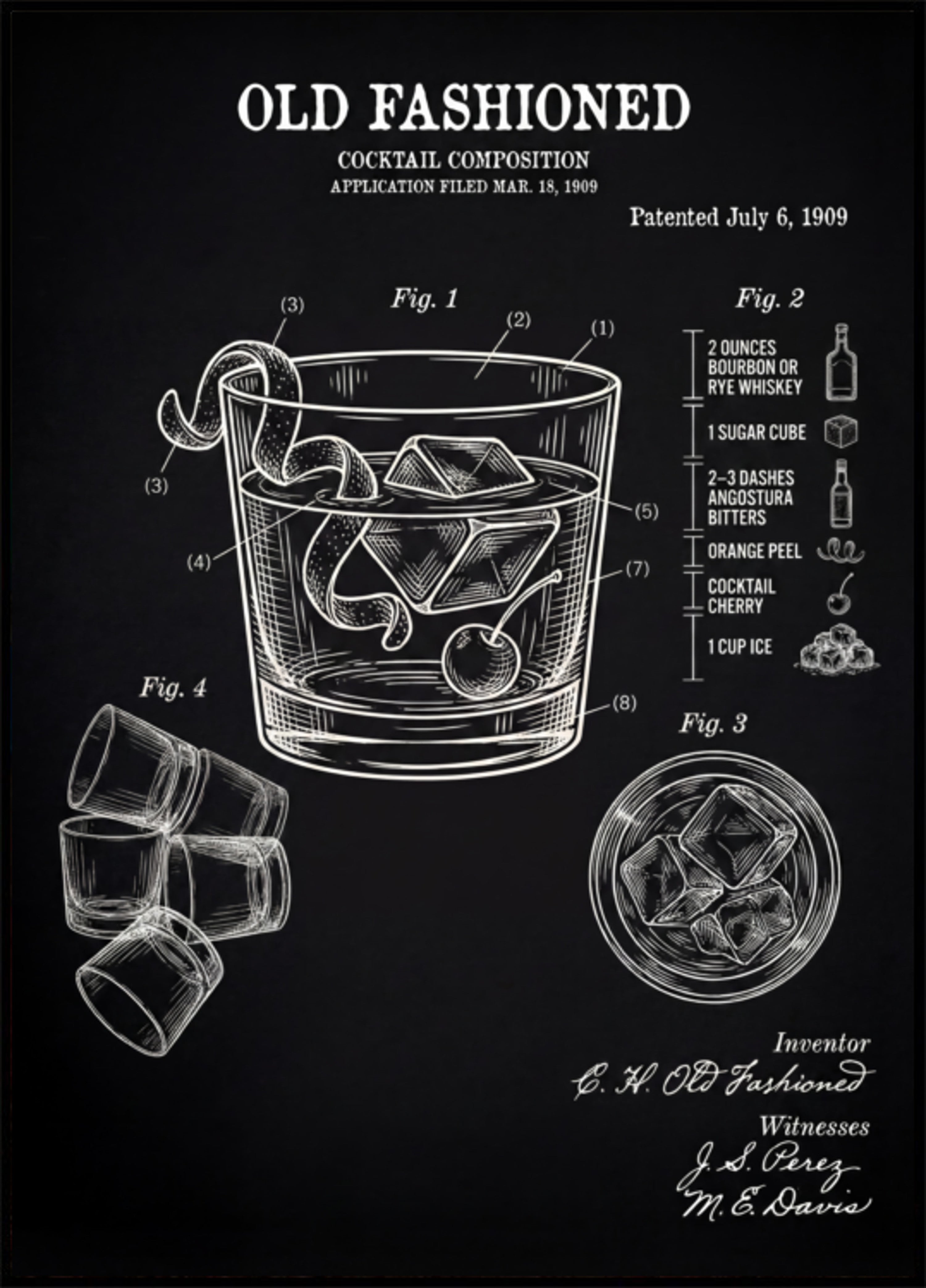 Ouderwets cocktailpatent