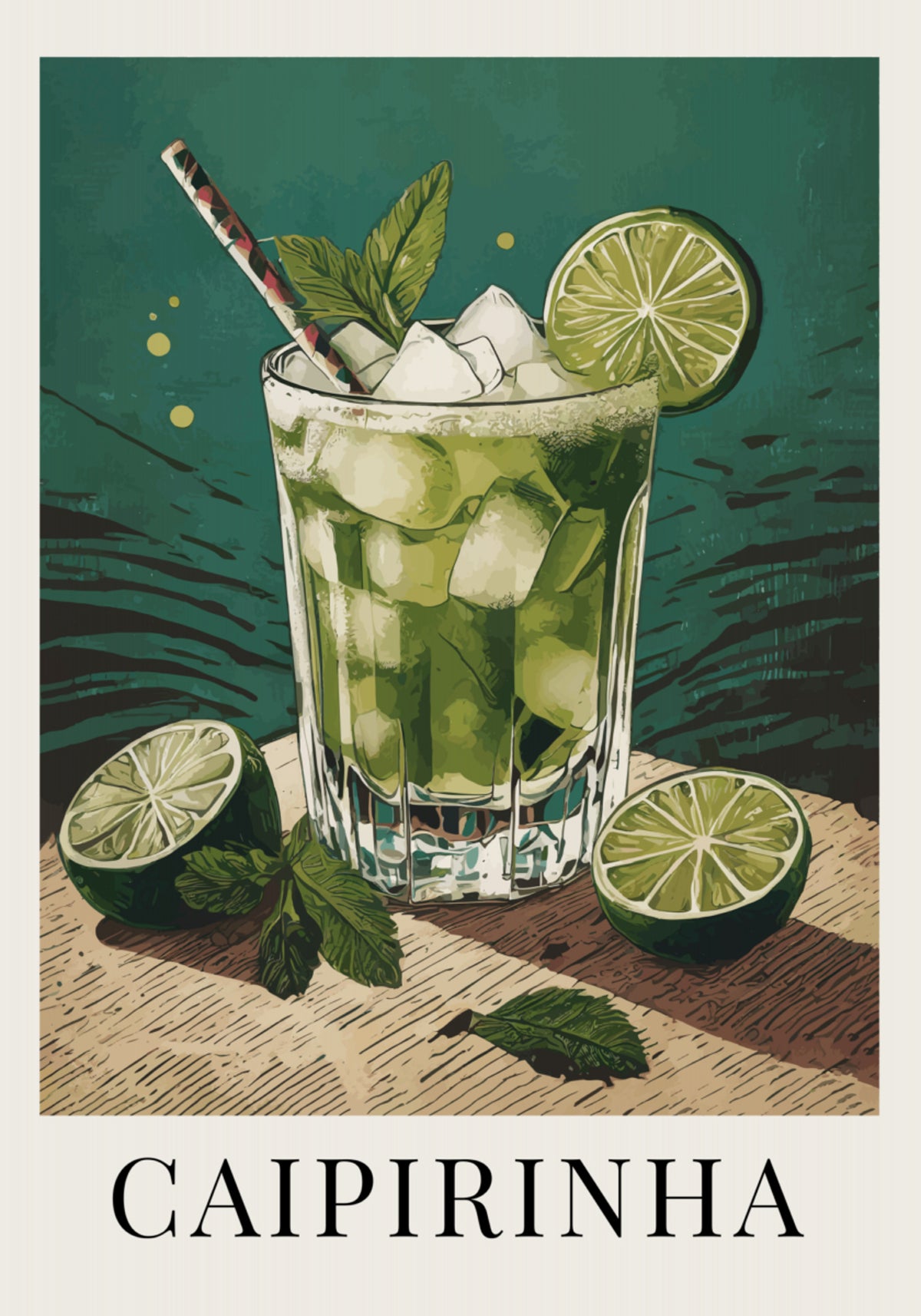 Verfrissende Caipirinha-cocktail