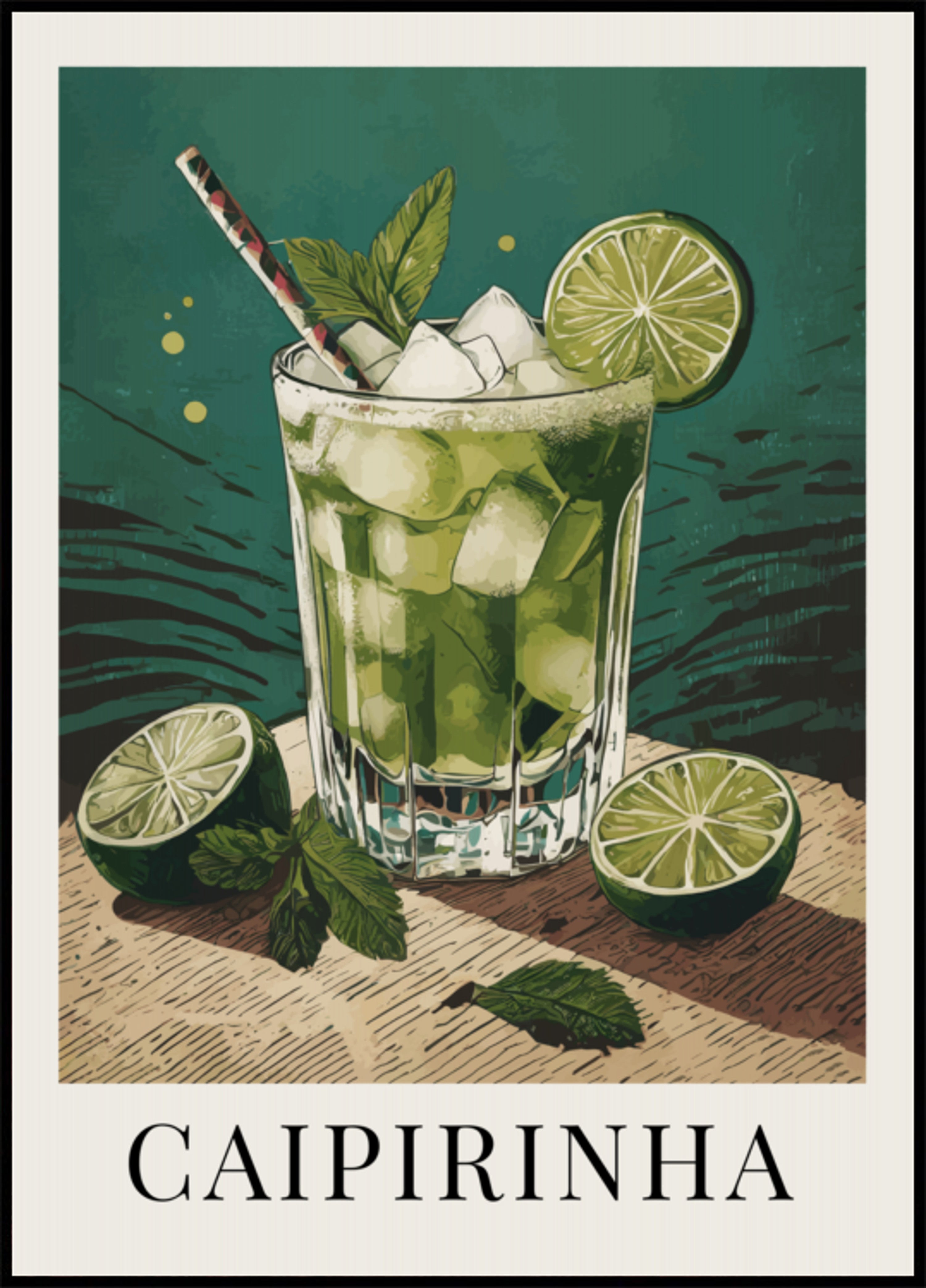 Verfrissende Caipirinha-cocktail