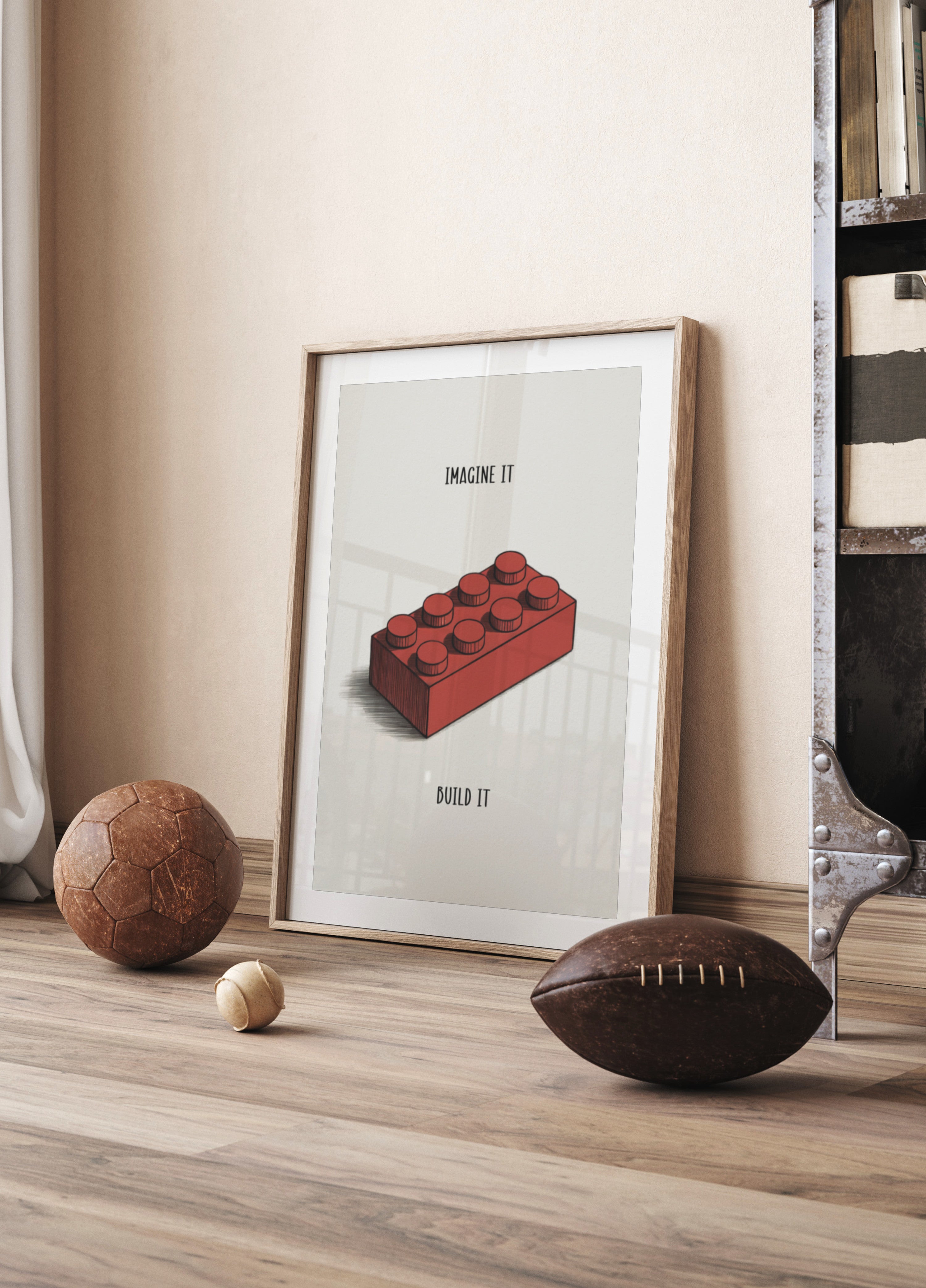Stel je voor dat je een rood blok bouwt