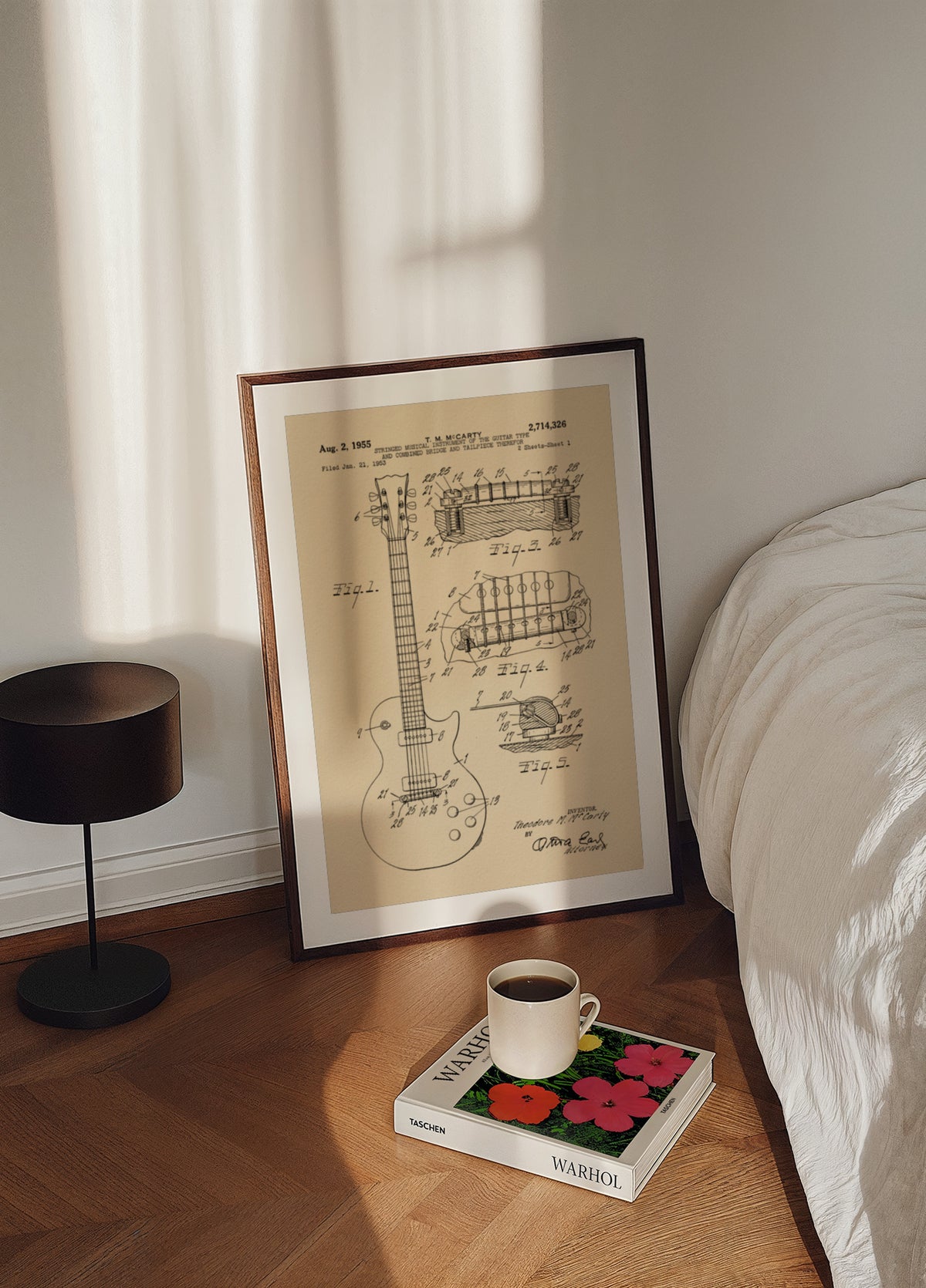 Vintage gitaar patent tekening