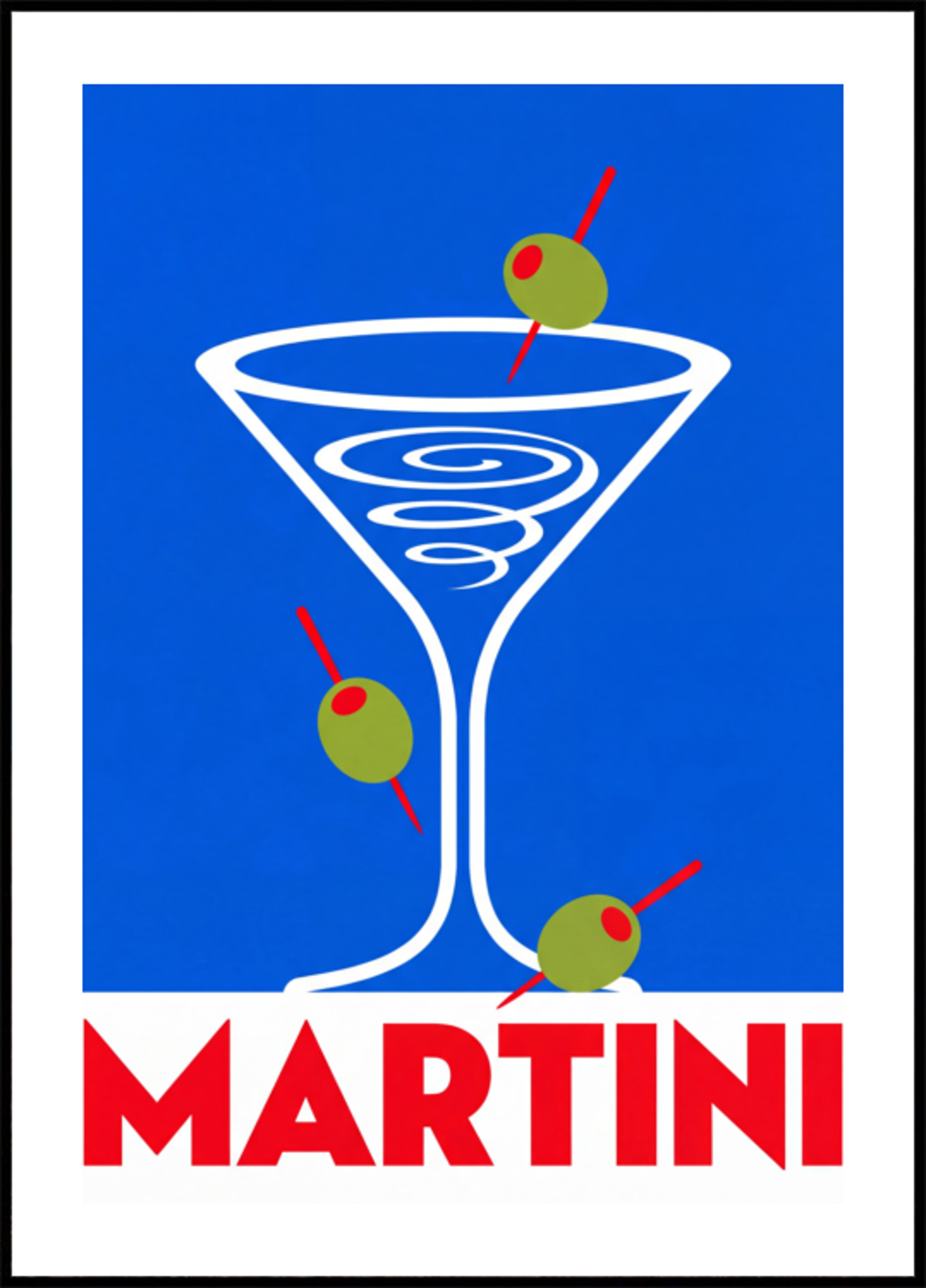 Klassieke blauwe martini