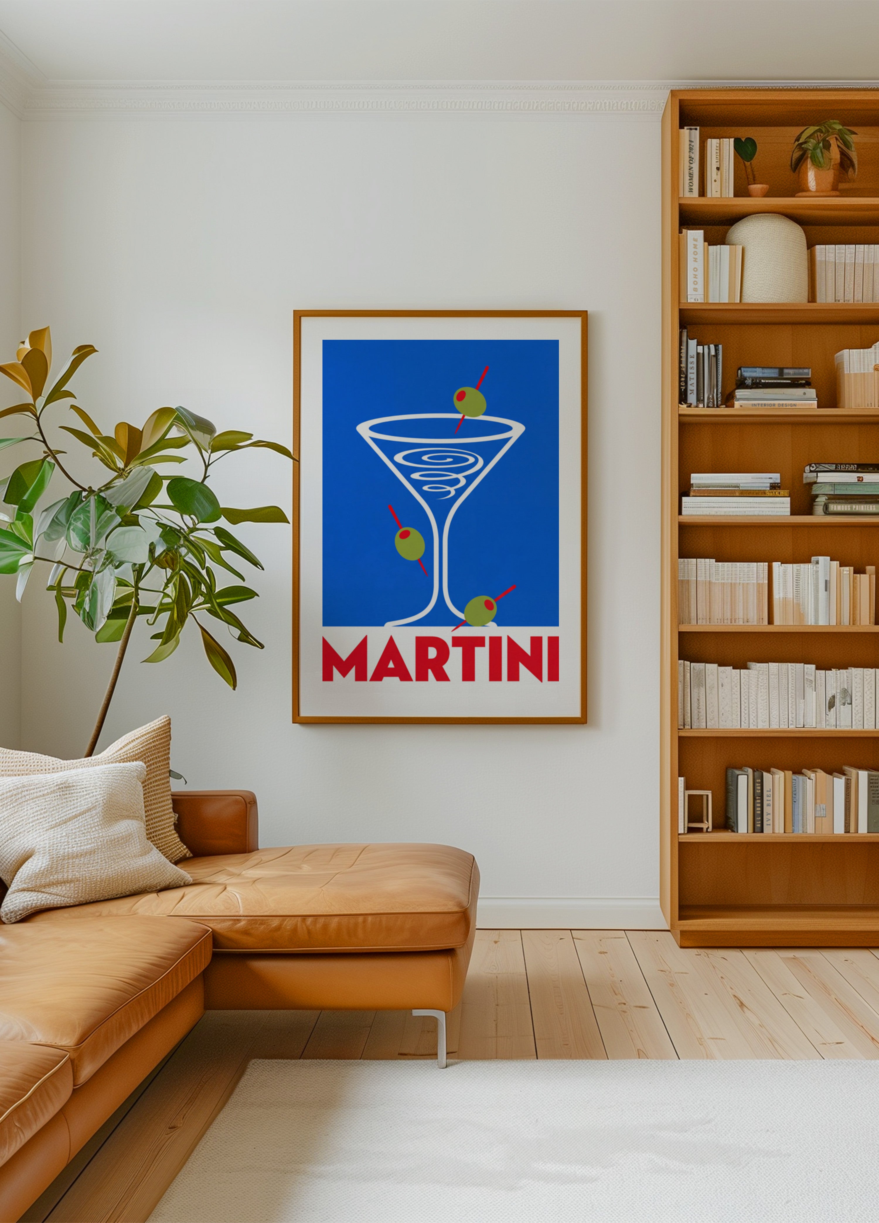 Klassieke blauwe martini