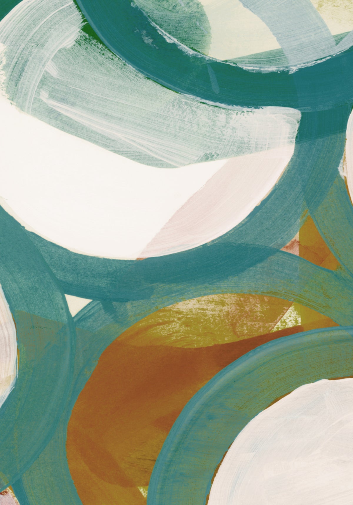 Abstracte blauwgroen curven