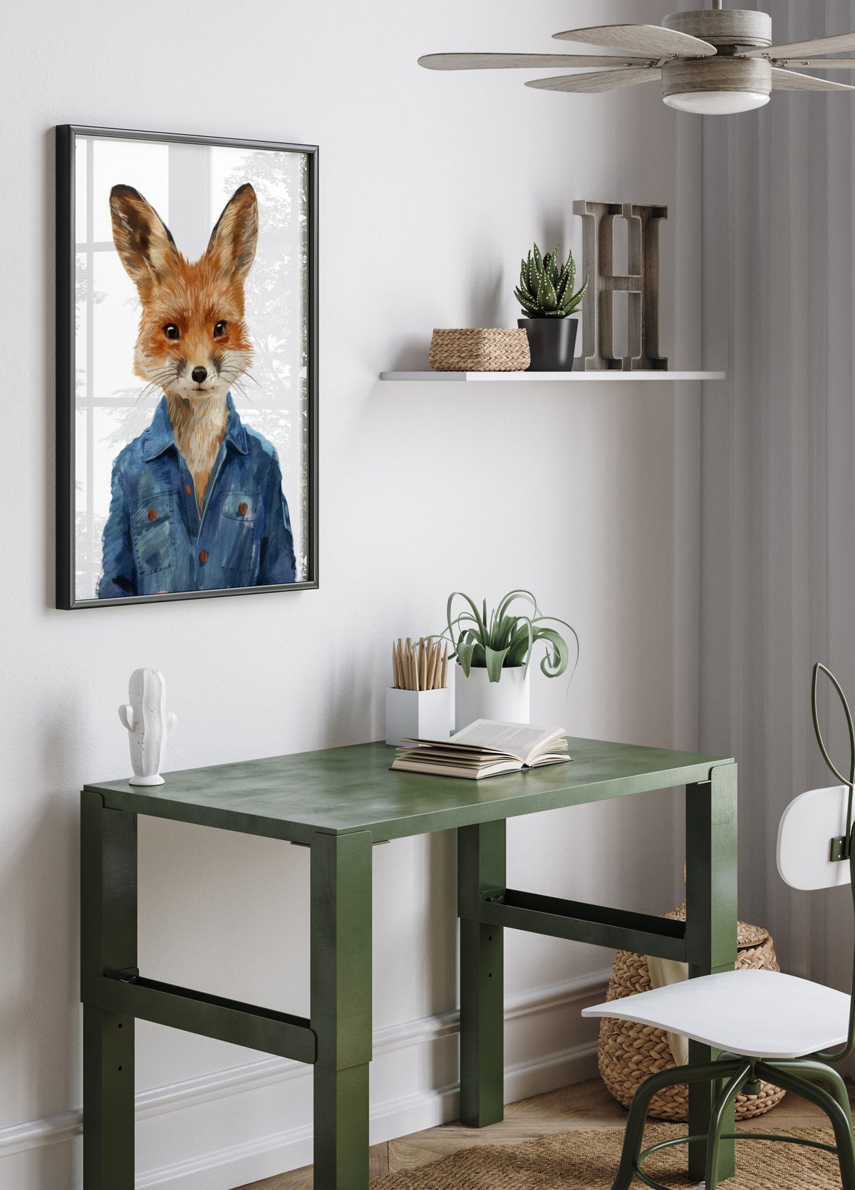 Stijlvolle Vos In Spijkerjasje
