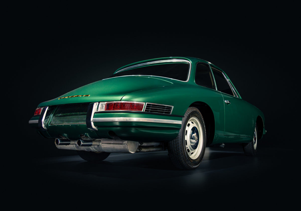 Klassieke groene sportwagen