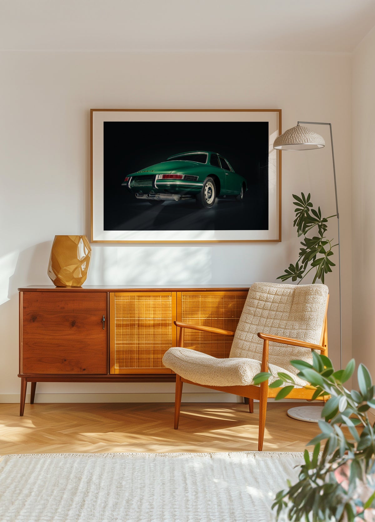 Klassieke groene sportwagen