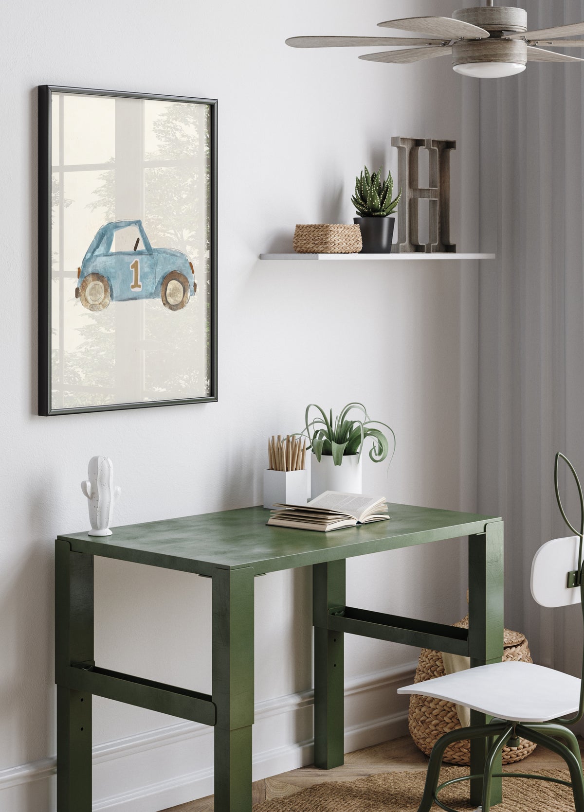 Kleine blauwe racer