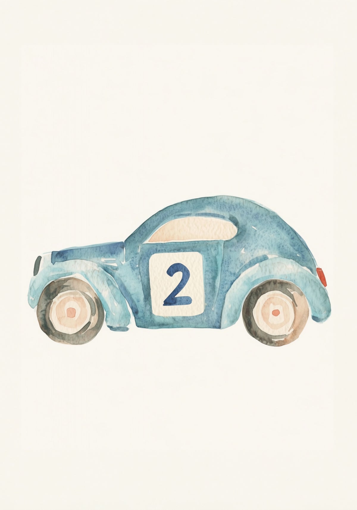 Leuke blauwe raceauto