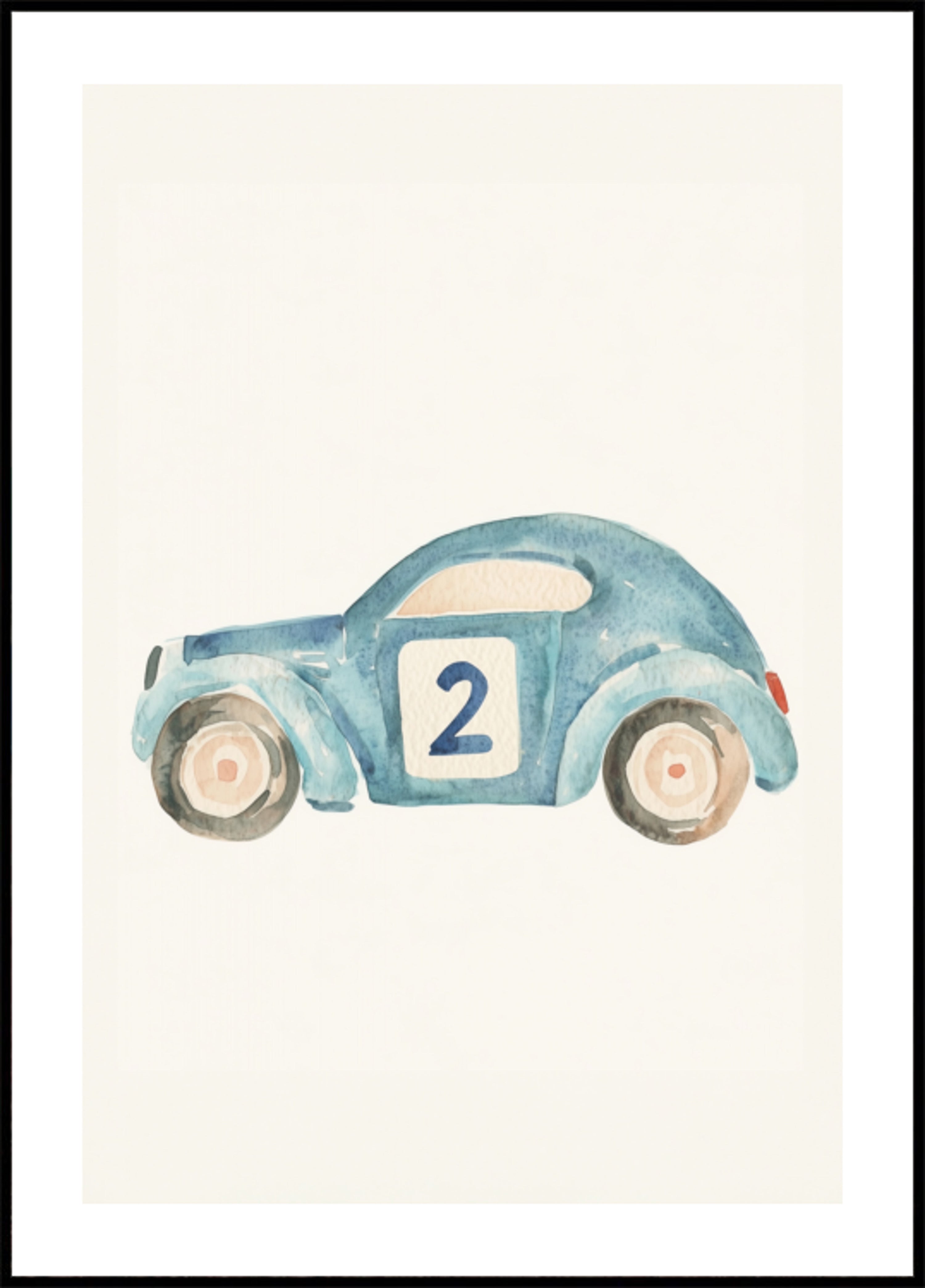 Leuke blauwe raceauto