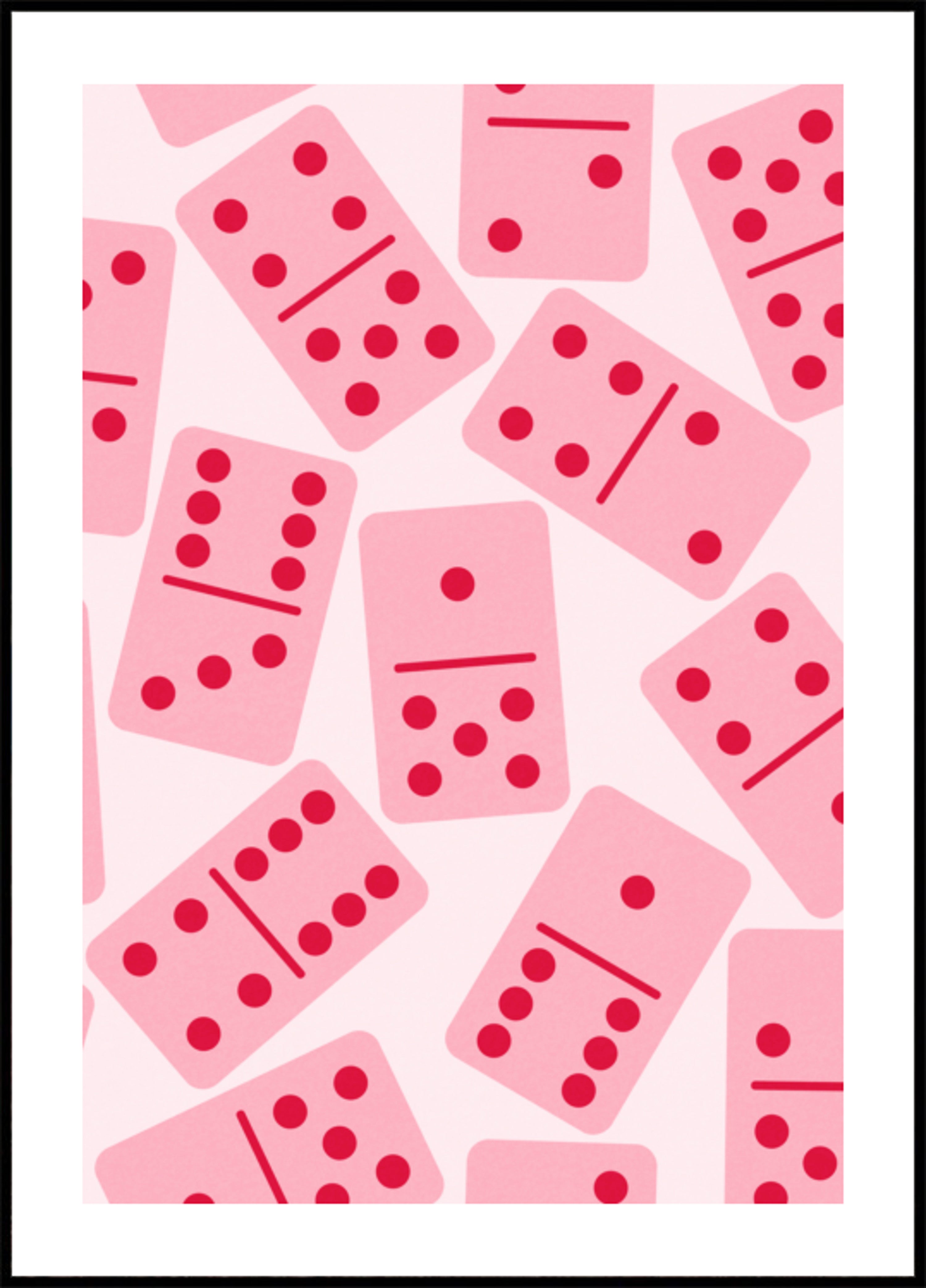 Roze dominostenen patroon