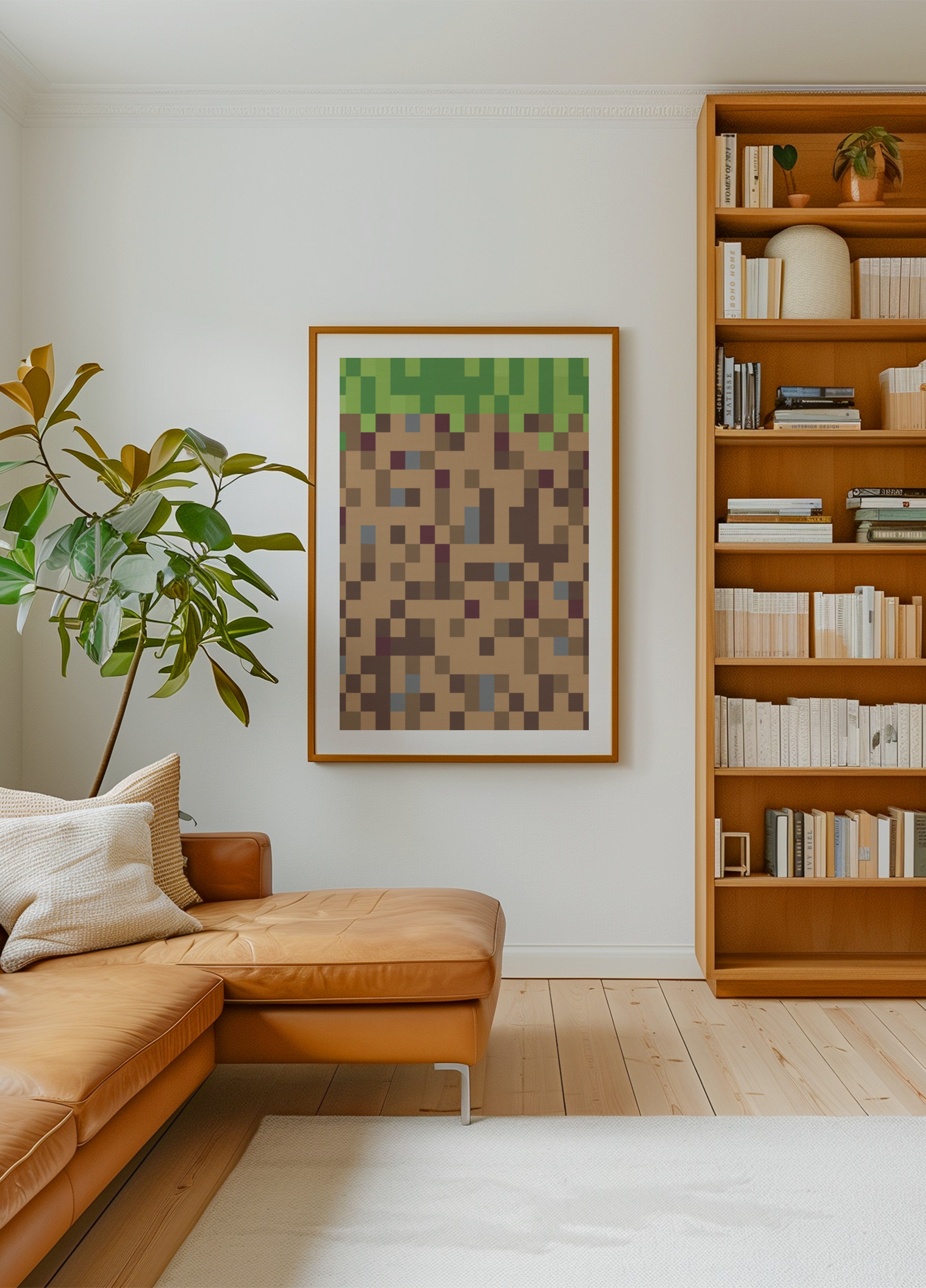 Pixelgrasblok