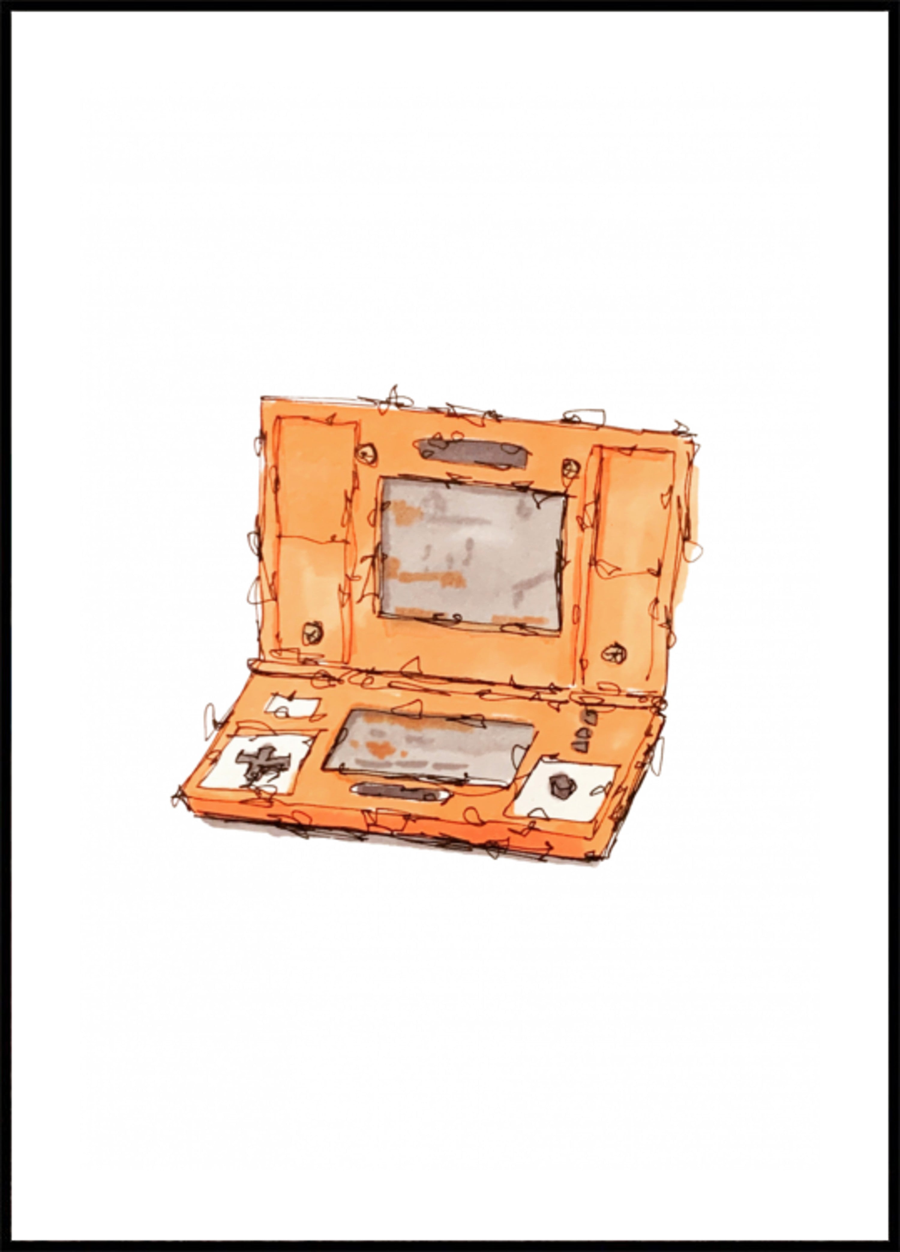 Retro handheld spelschets