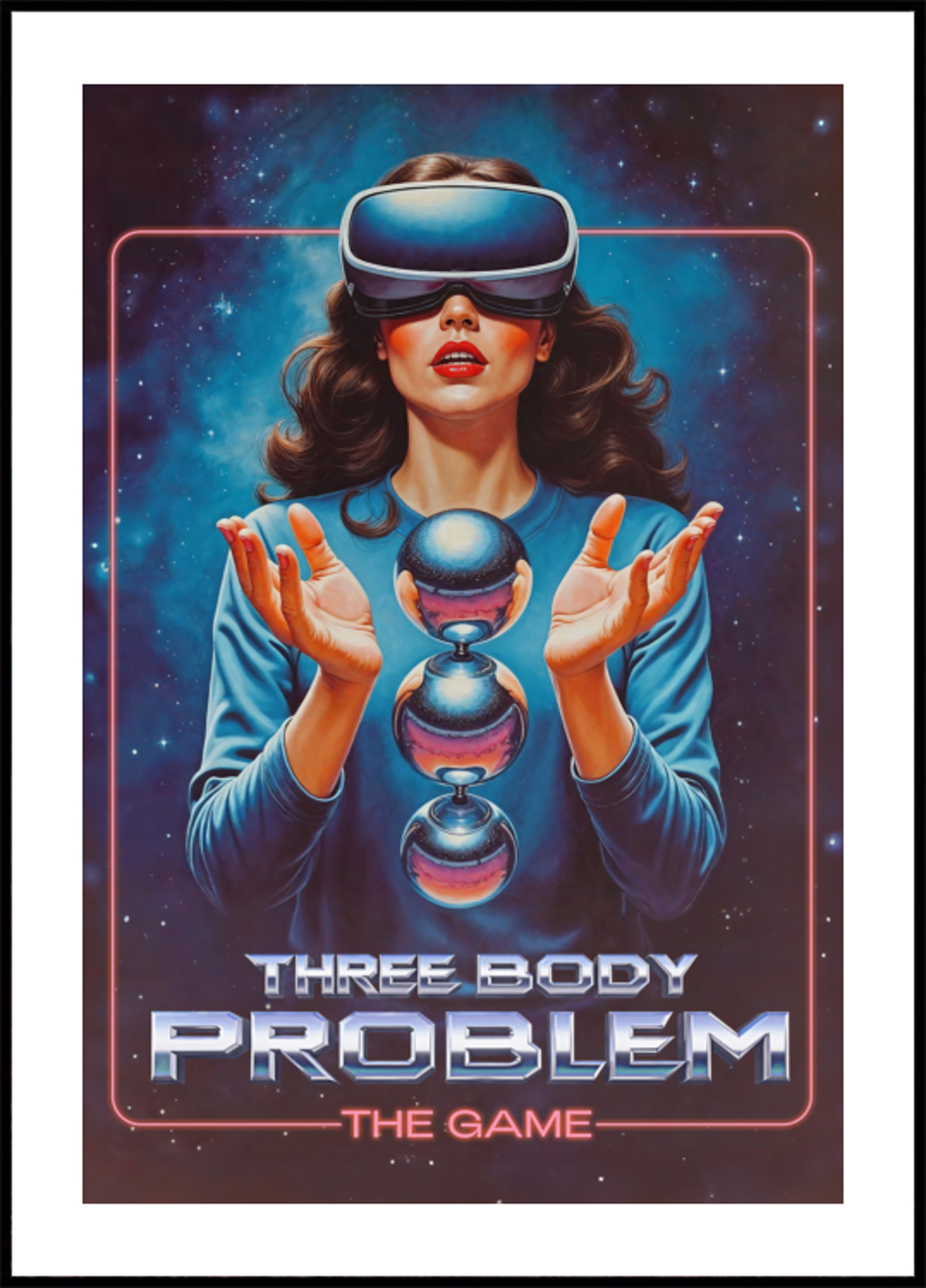 Retro VR-gamingvrouw