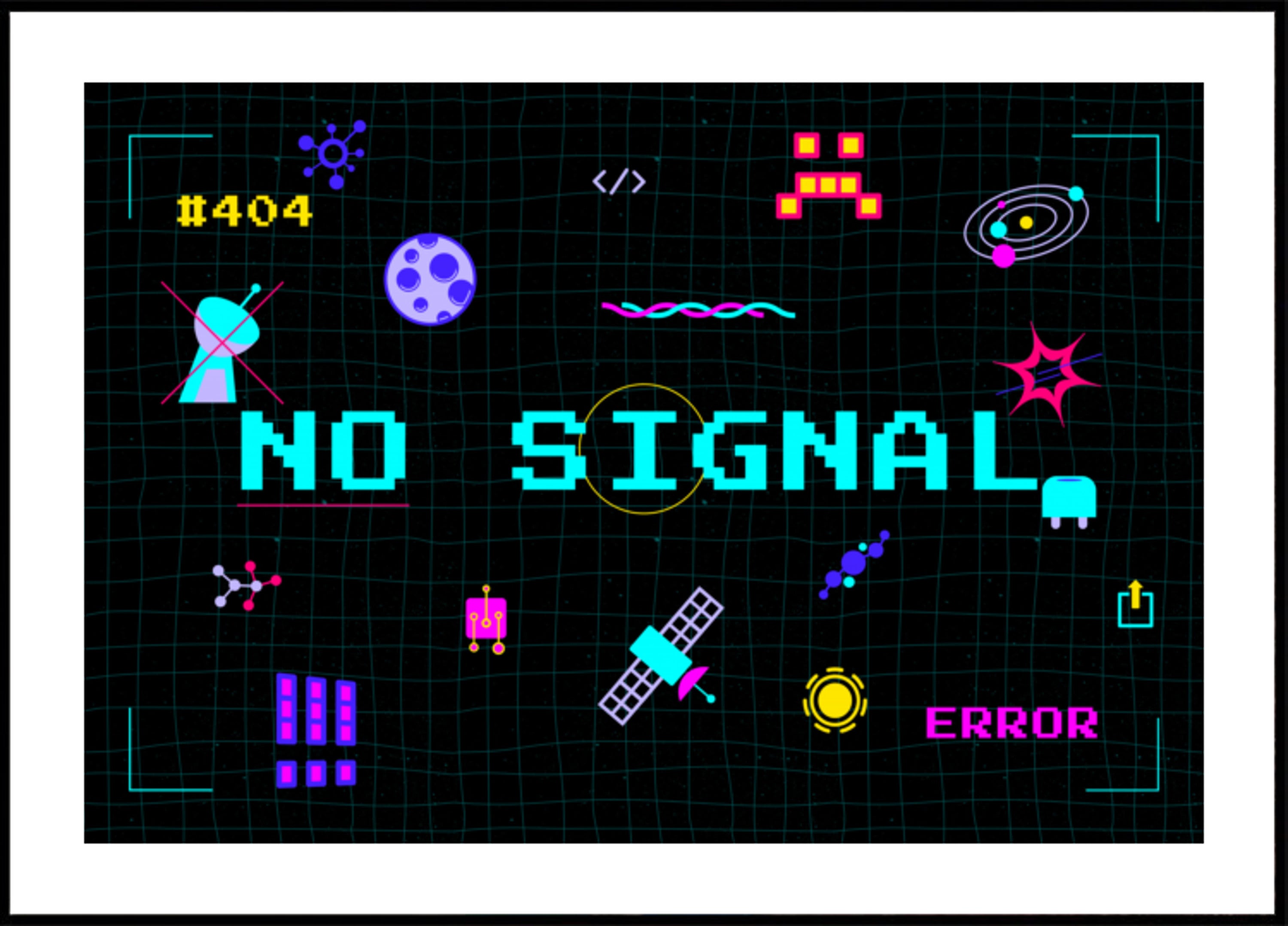 Retro Pixel Geen signaal