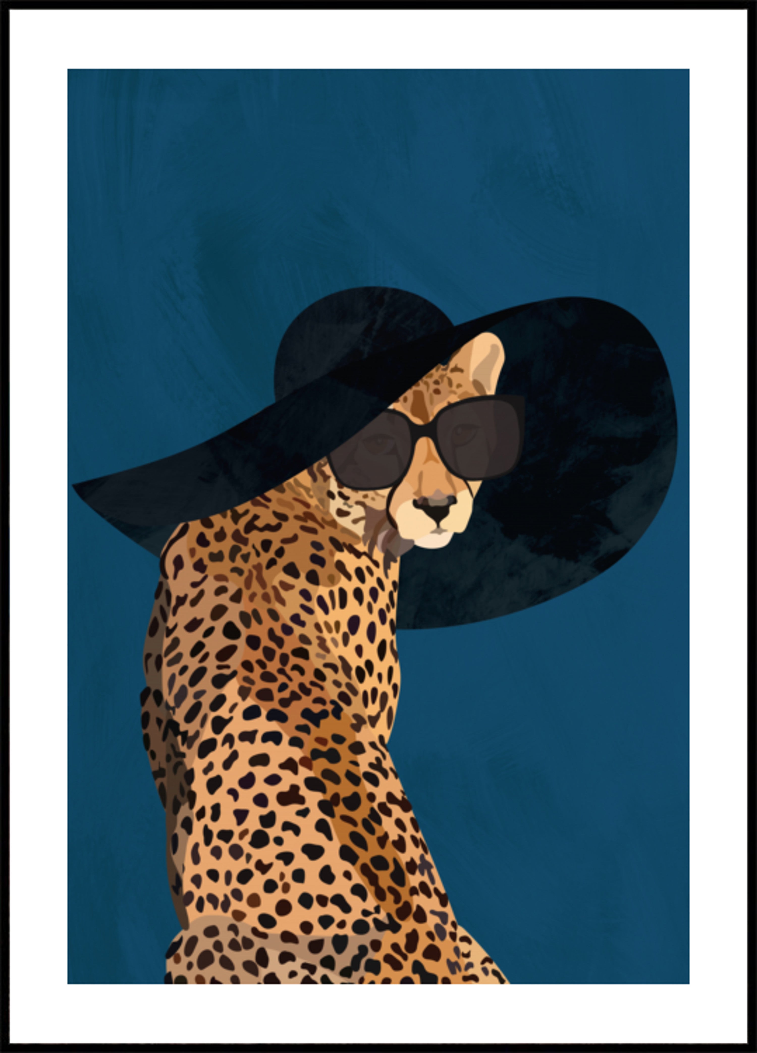 Chique Cheetah in hoed