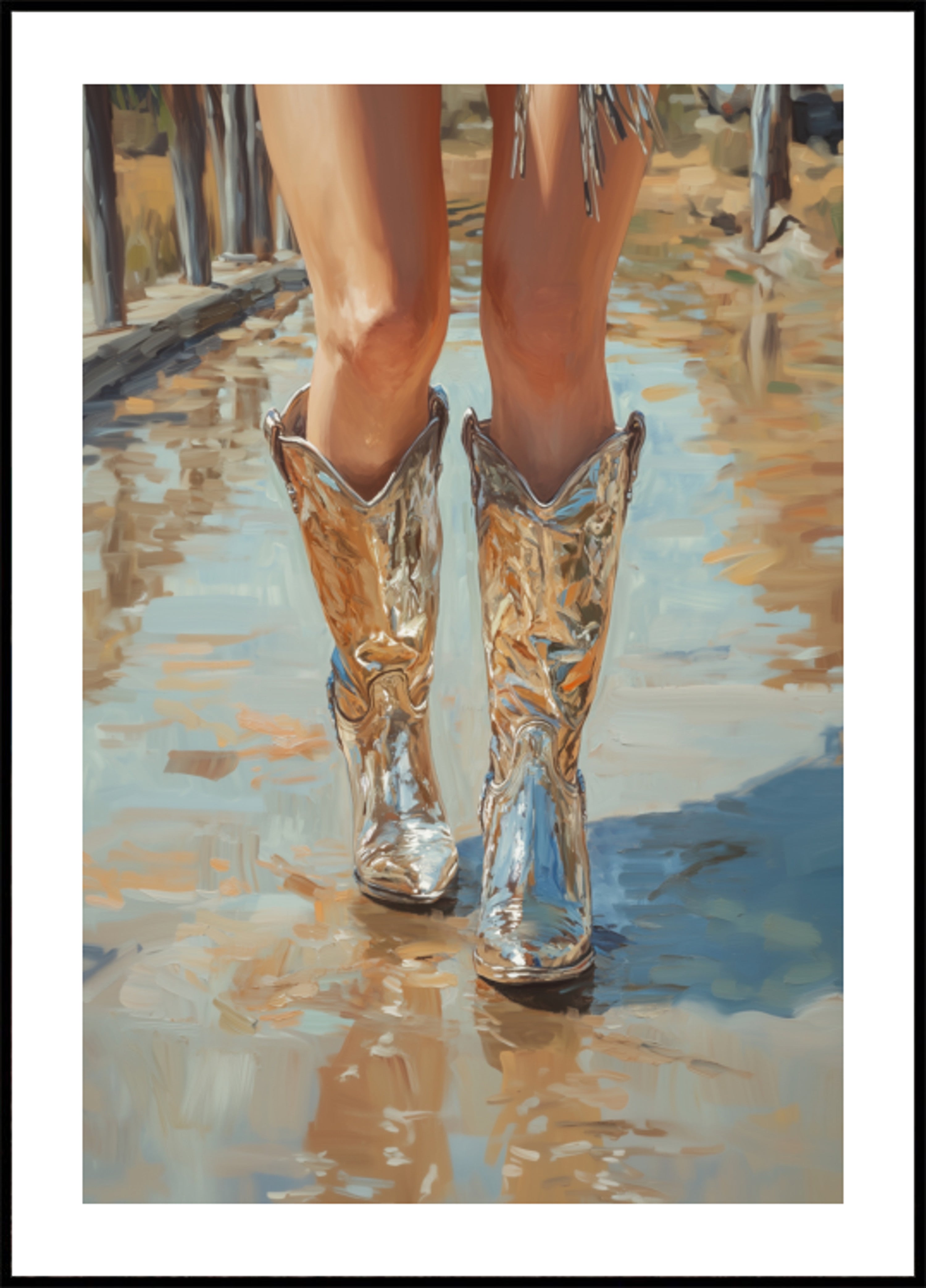 Reflecterende cowboylaarzen