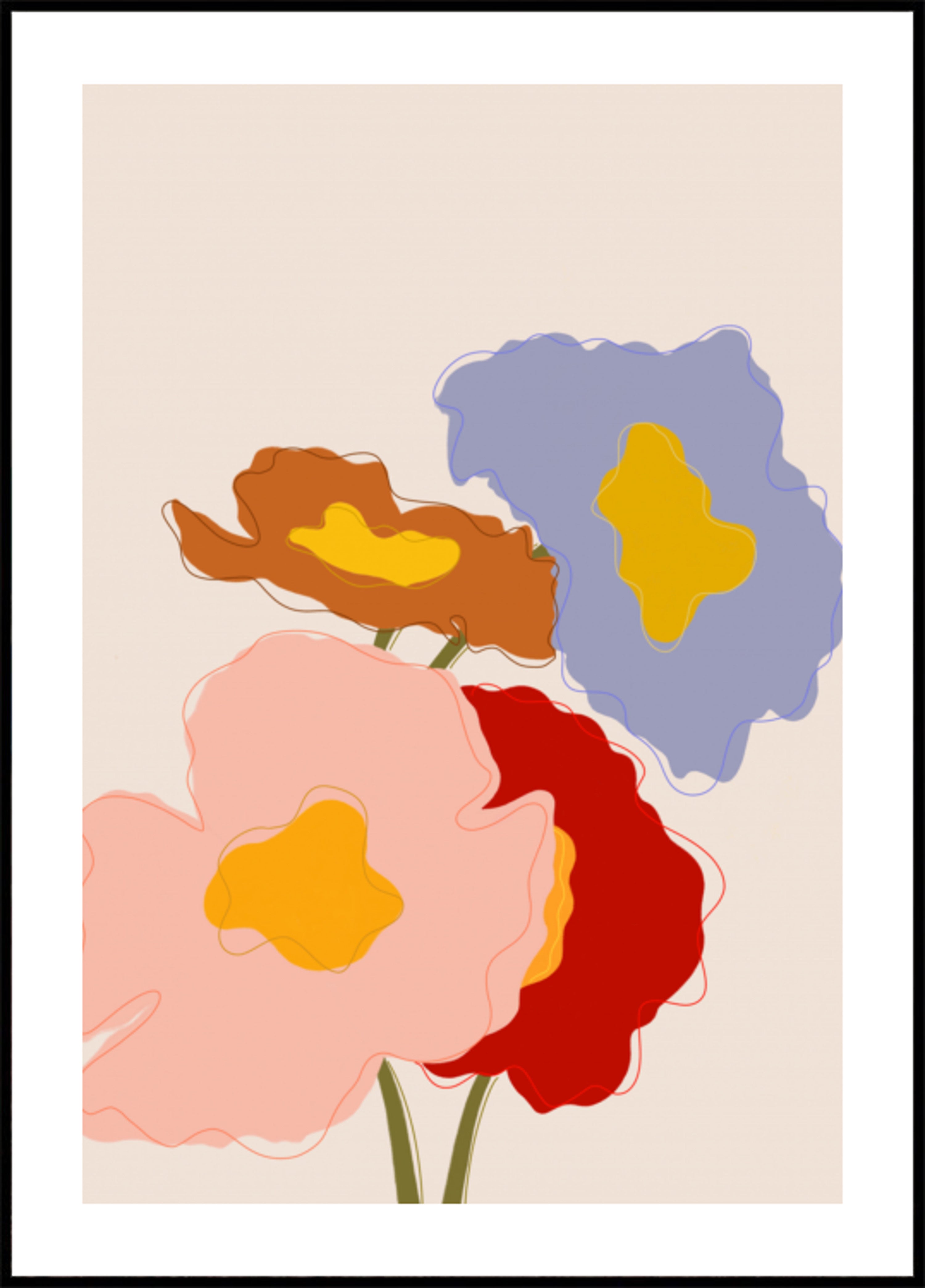Kleurrijke abstracte bloemen