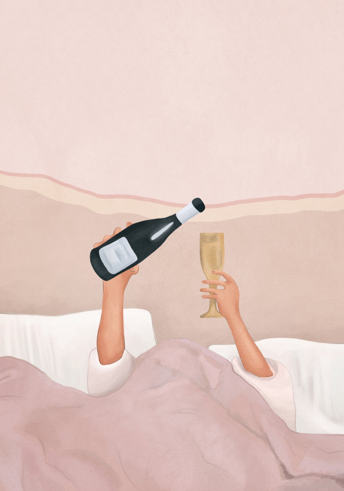 Champagne-in Bed