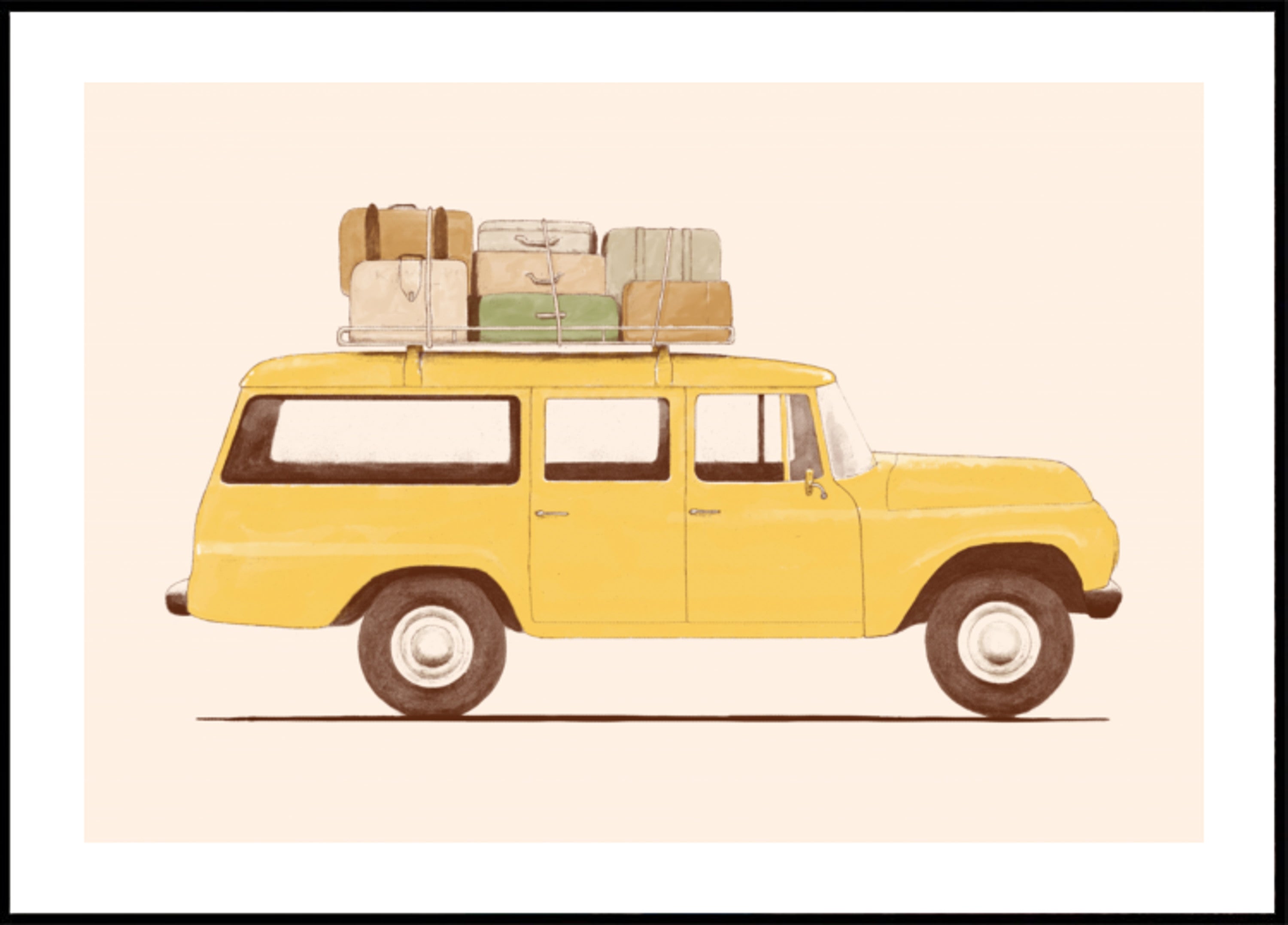 Vintage auto op roadtrip
