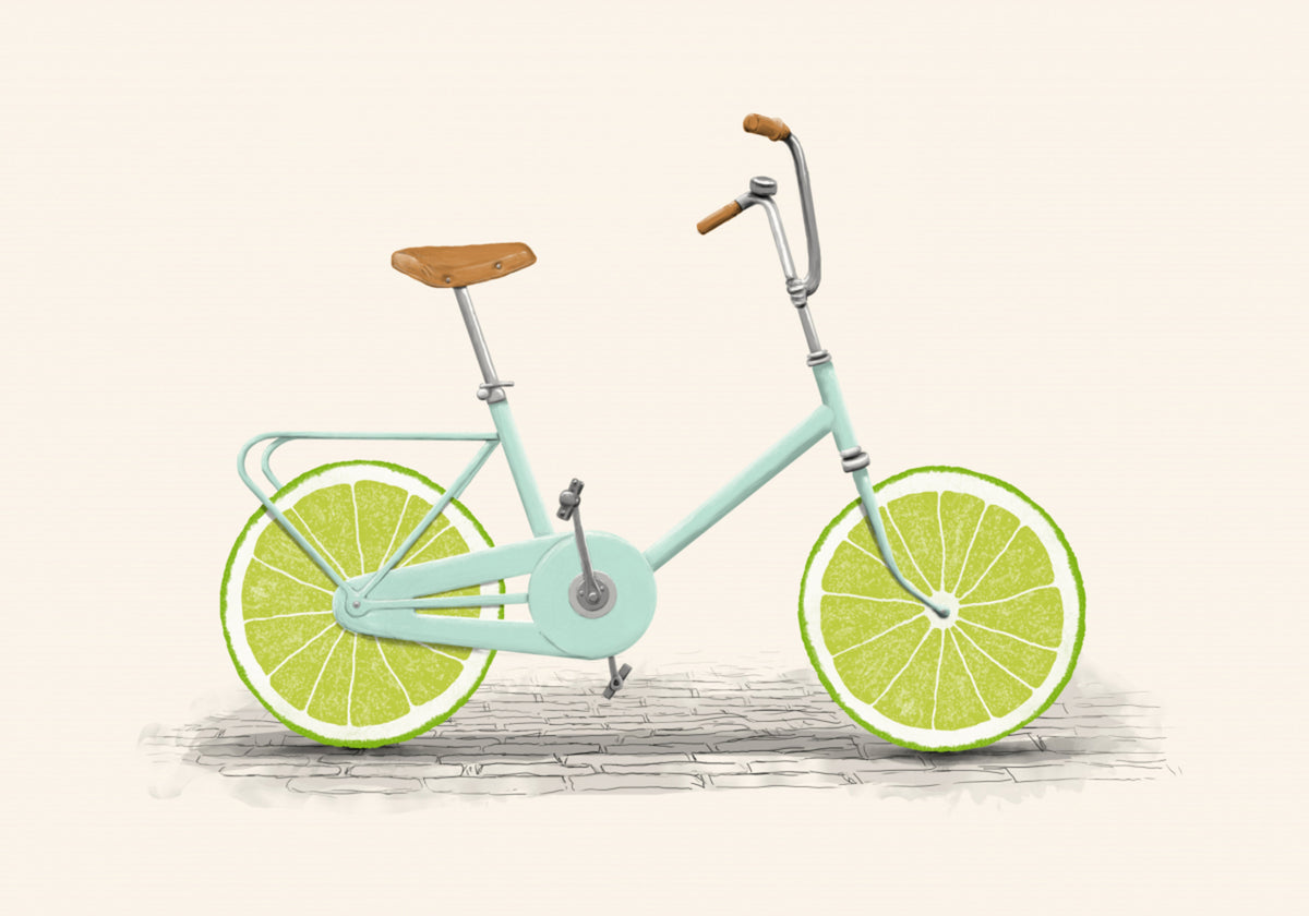 Lime fietswiel