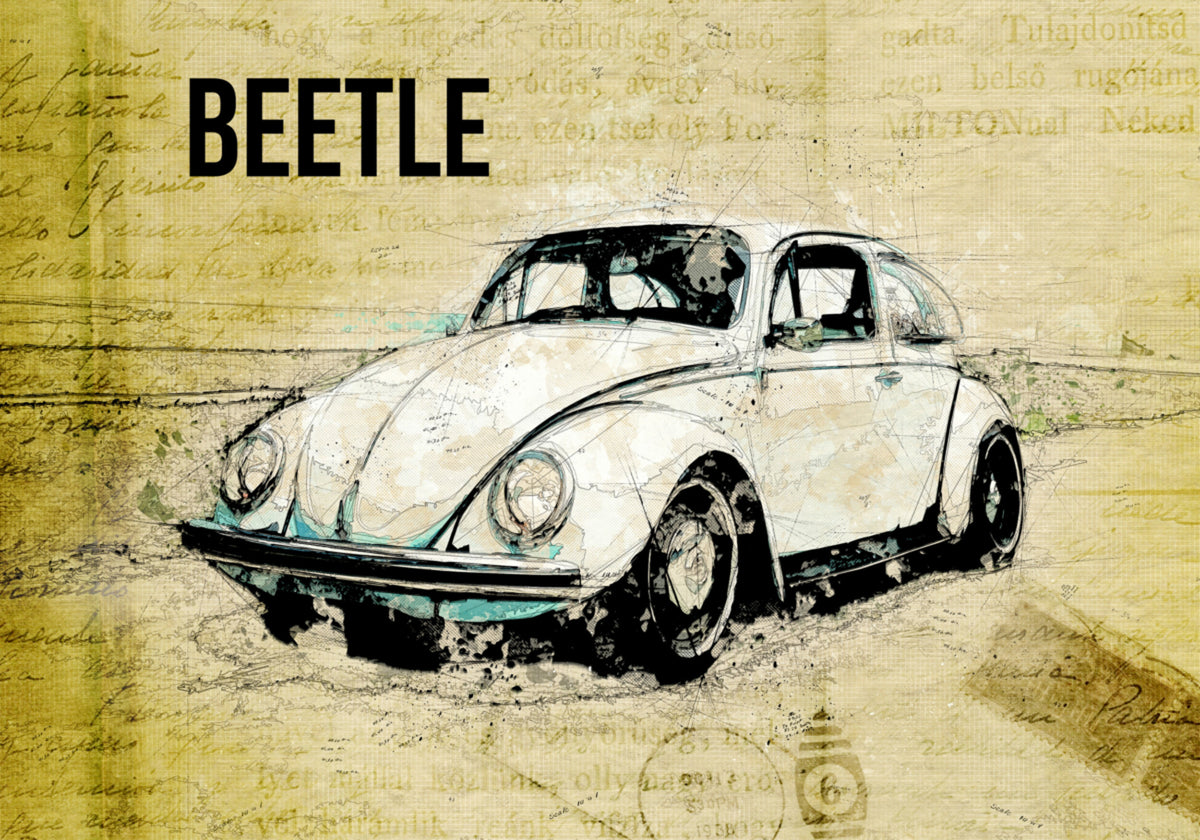 Vintage auto schets